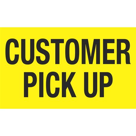 Customer Pick Up - Handling Label