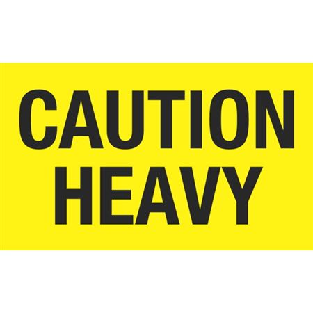 Caution Heavy - Handling Label