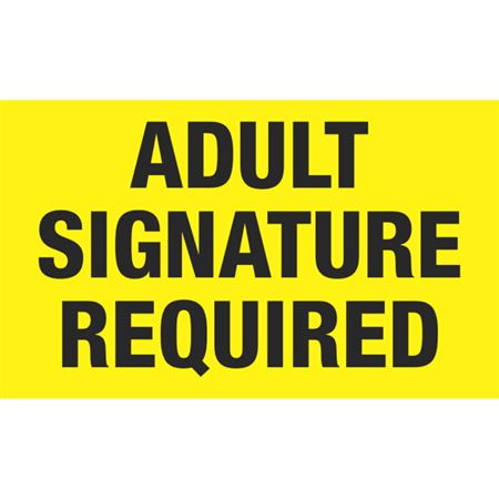 Adult Signature Required - Handling Label