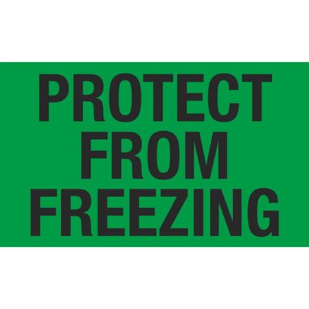 Protect From Freezing - Handling Label