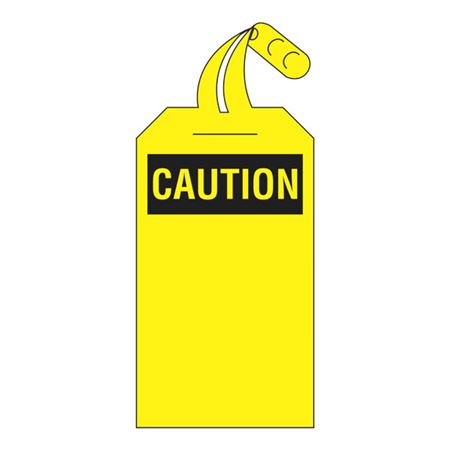 Caution - Yellow - Self Locking Tag