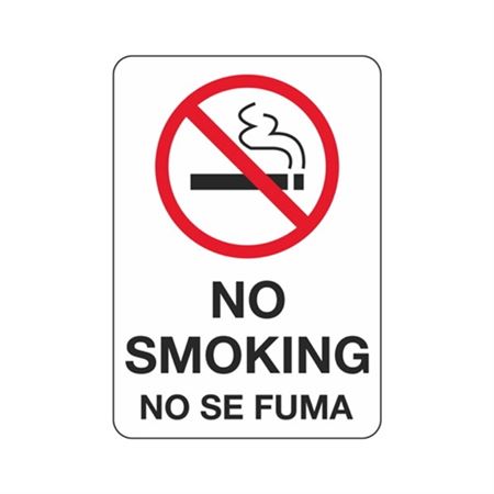 No Smoking/No Se Fuma - 7" x 10" Polyethylene Sign