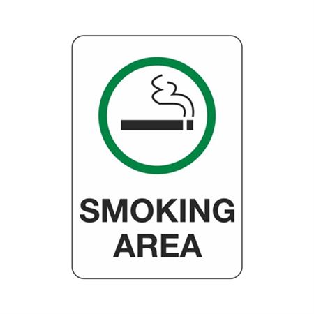 Smoking Area - 7" x 10" Polyethylene Sign