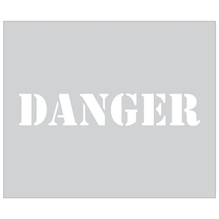 Danger Sign Stencil - 10 x 12