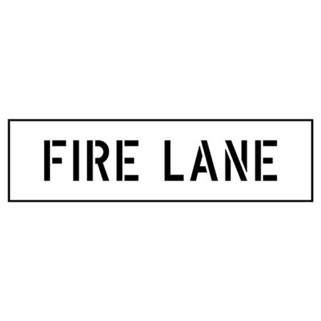 Fire Lane Parking Stencil - 4 in. x 22 in.