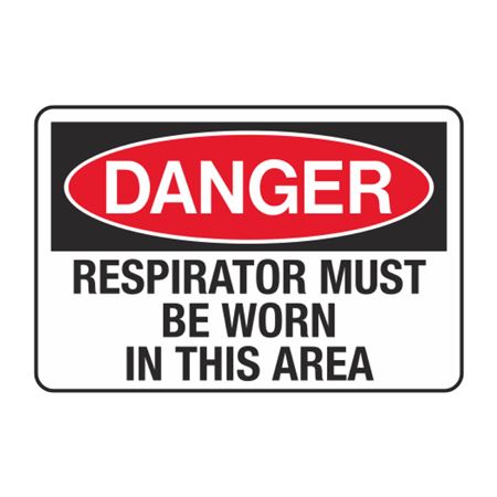 Danger Respirator Must Be Worn in This Area Decal
