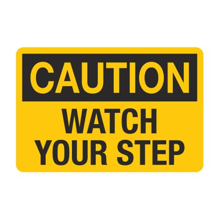 Caution Watch Your Step Decal