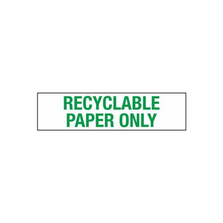 Recyclable Paper Only - 2 x 8