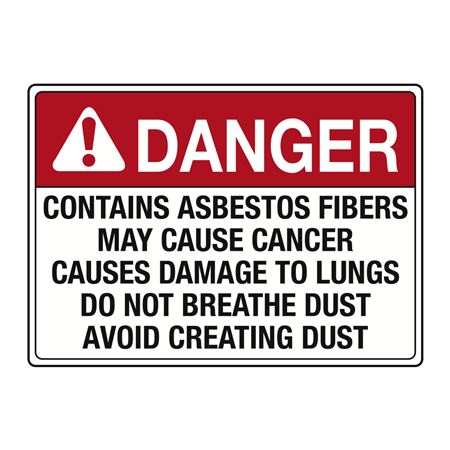 Danger Contains Asbestos Fibers Decal