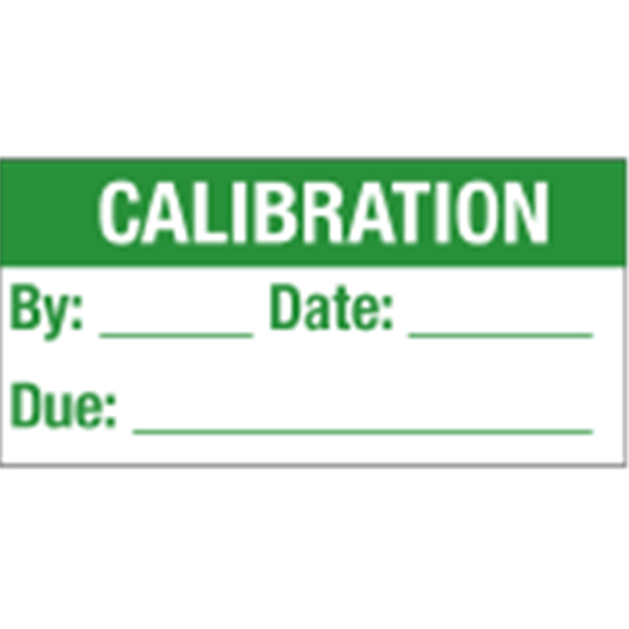 Zip Tape Calibration Labels Calibration .75 x 1.5 Carlton Industries