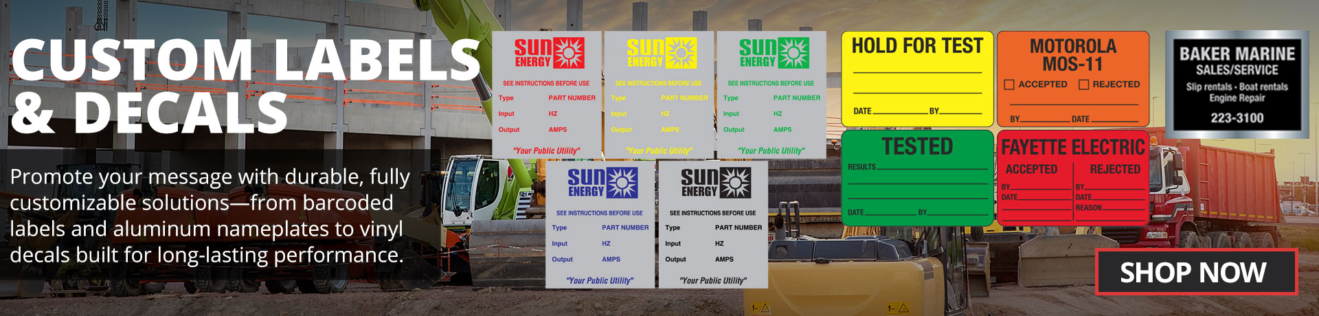 Custom Labels & Decals