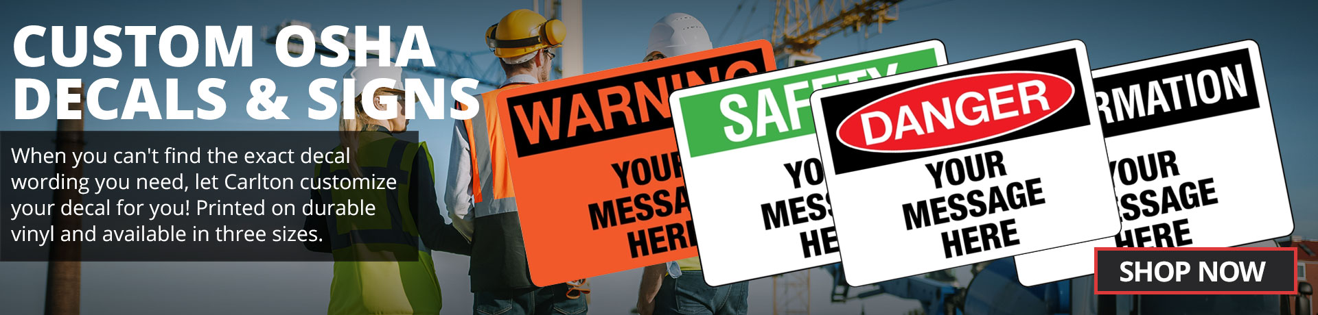 Custom OSHA Signs & Decals