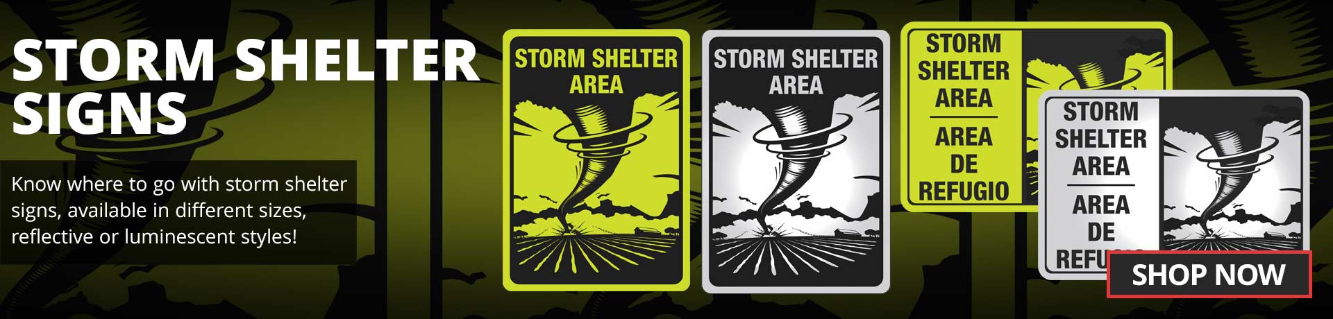 Storm Shelter Signs