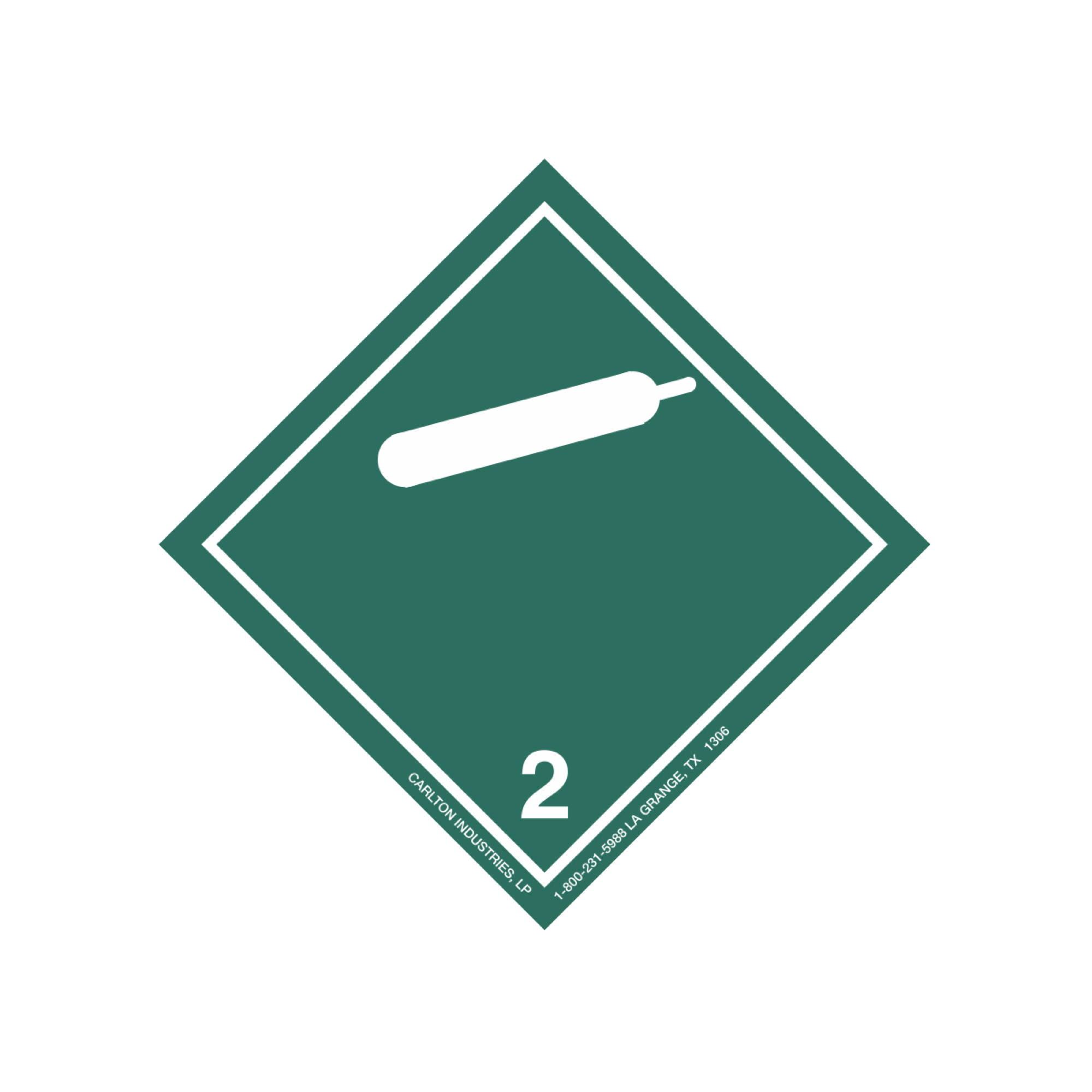 International Wordless Labels Non Flammable Gas 2