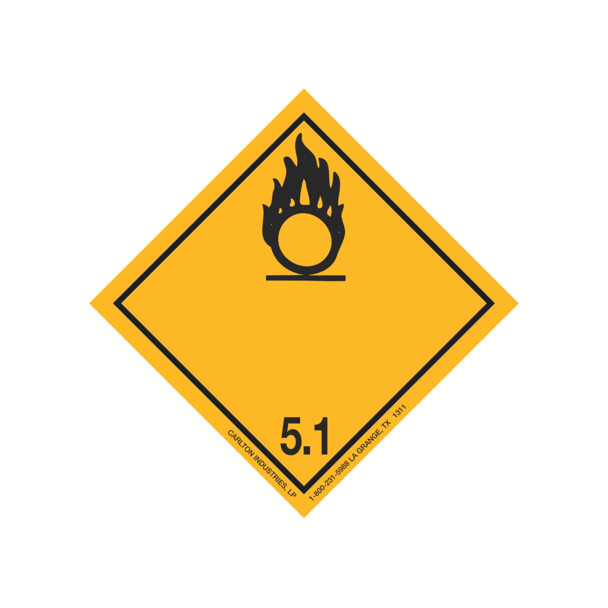 International Wordless Labels - Oxidizer 5.1 | Carlton Industries