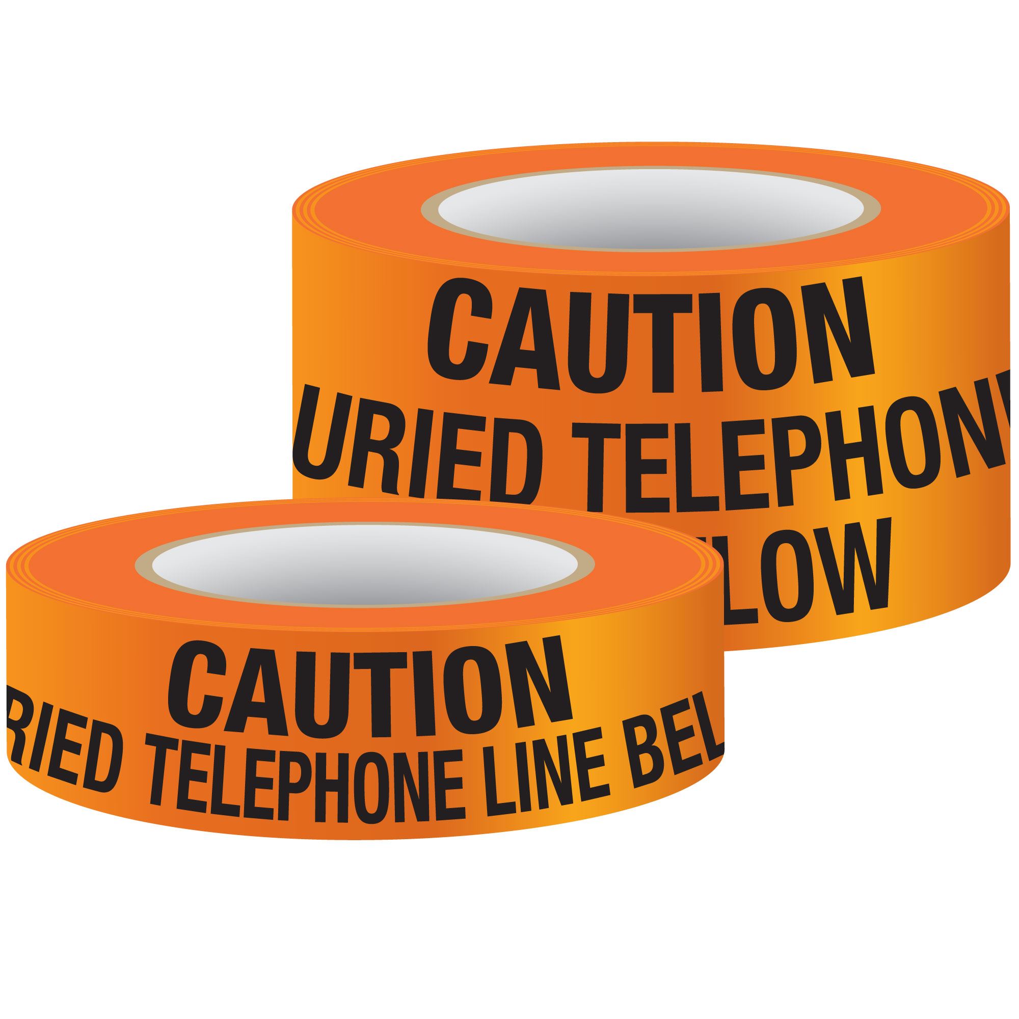 Underground Warning Tape NonDetectable Caution Telephone Line Below