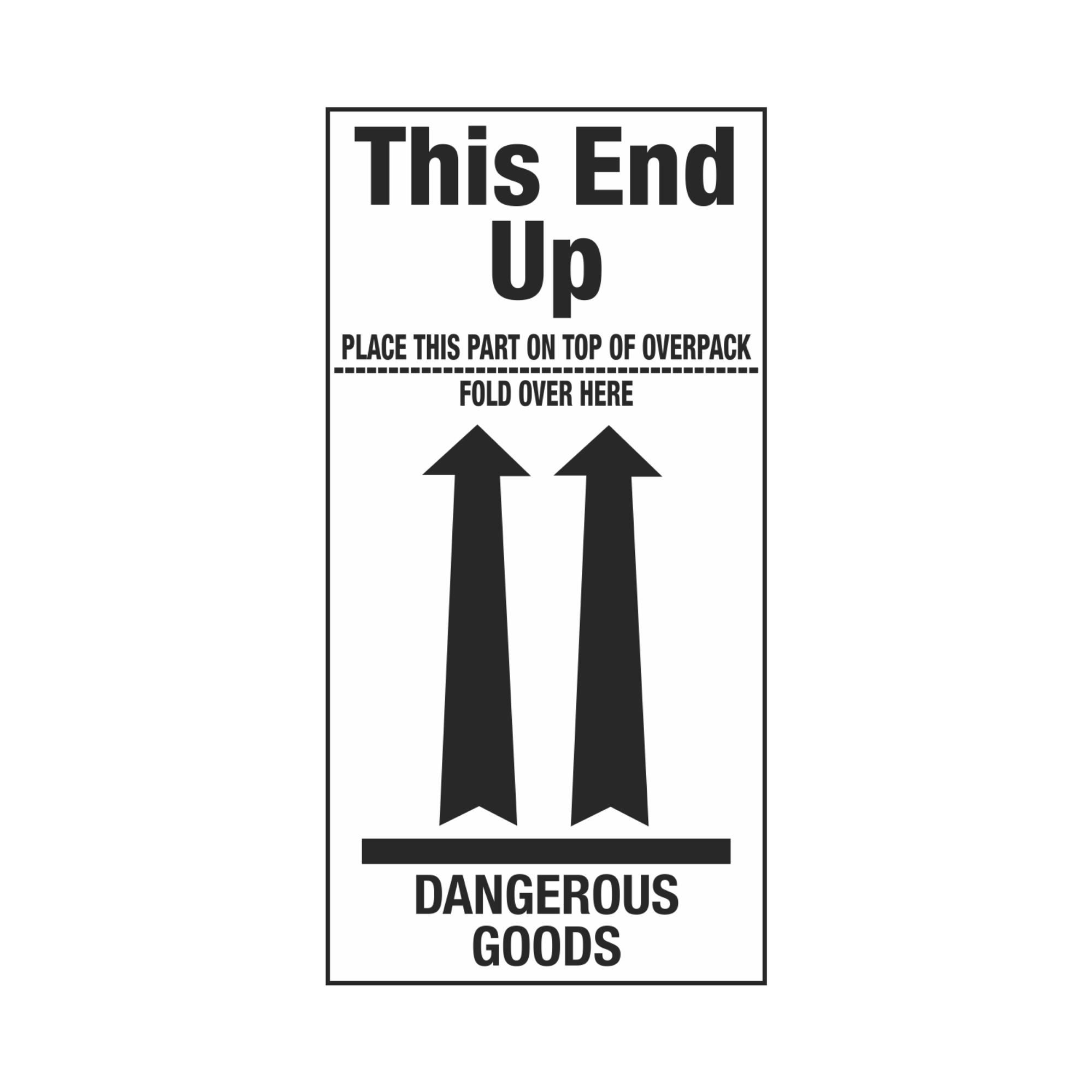 UN Shipping Labels This End Up Dangerous Goods 4 x 8