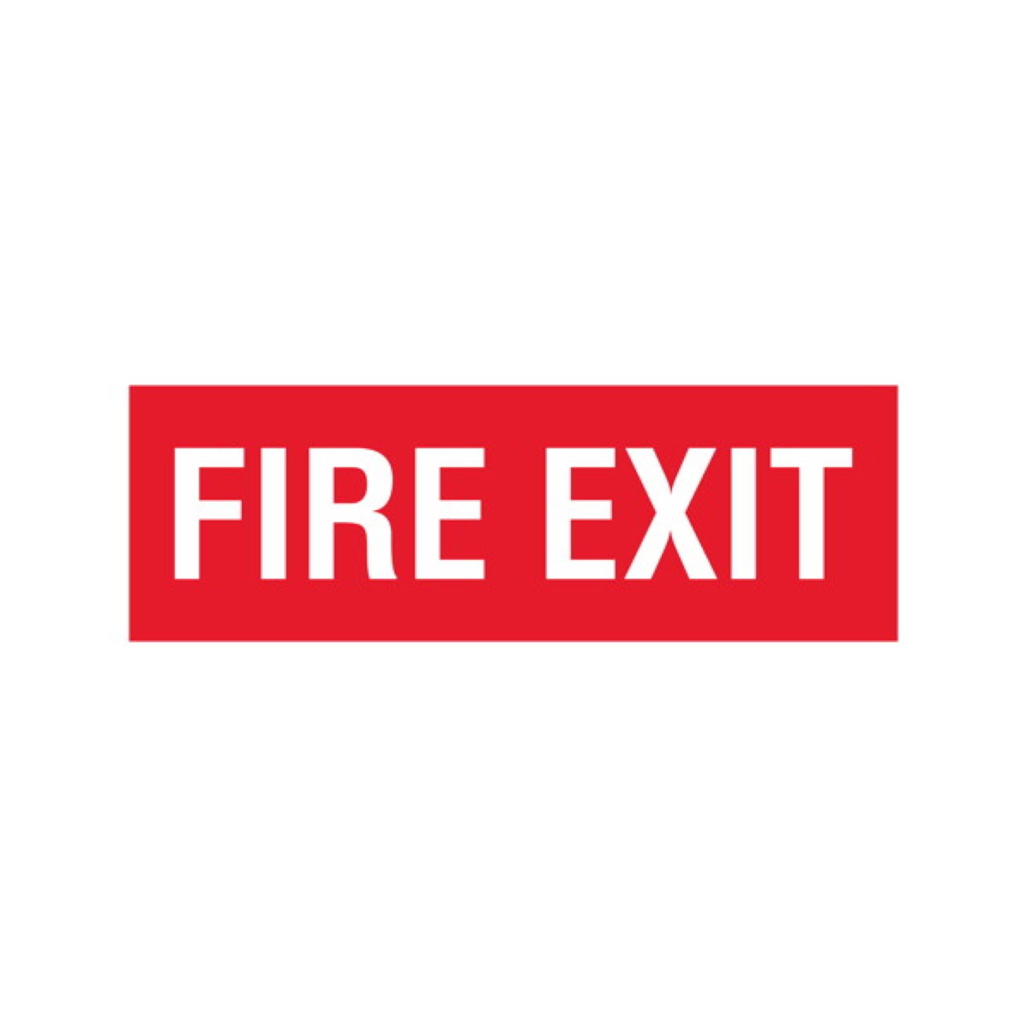 Fire Exit Vinyl Decal 4 x 12 Carlton Industries