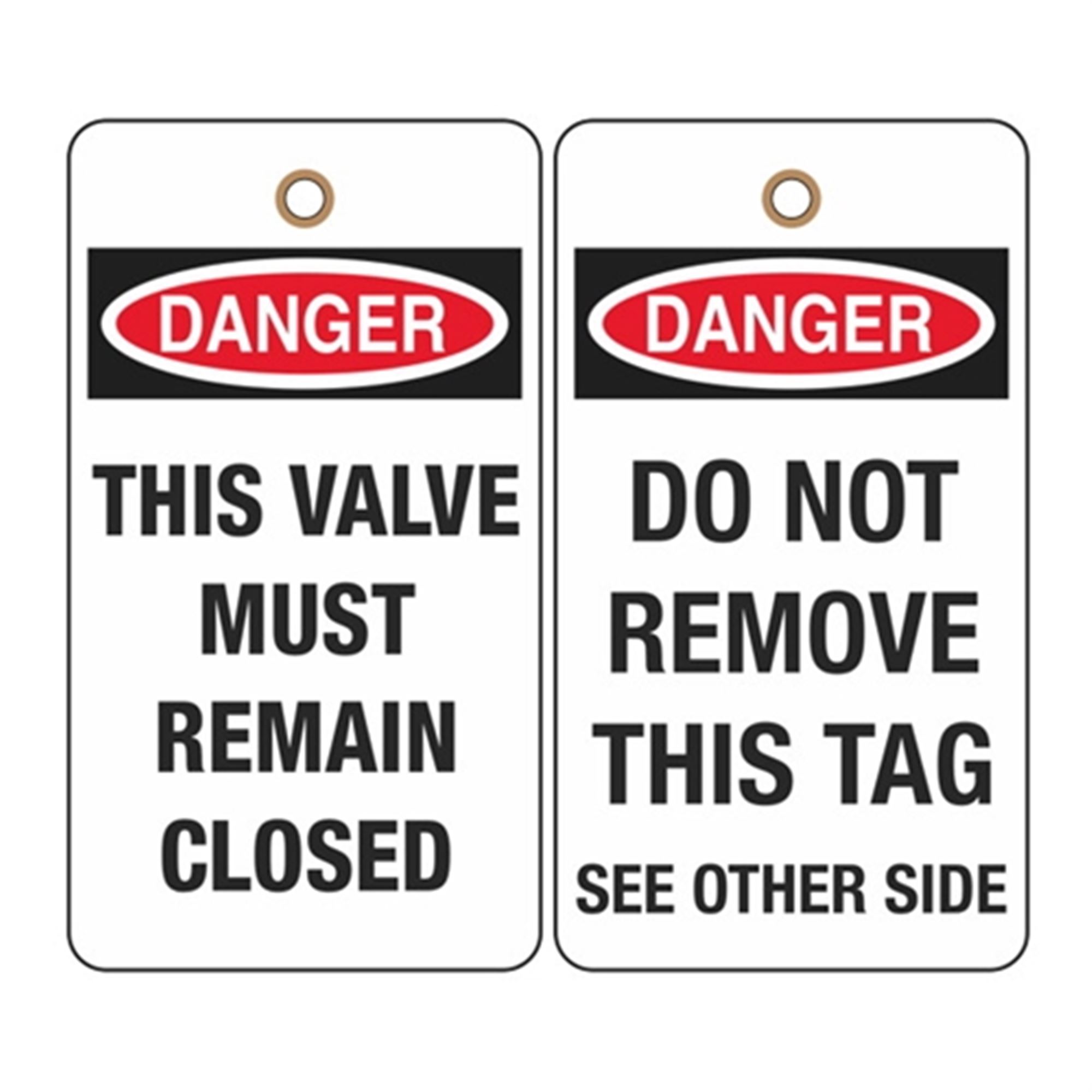 Danger This Valve Must Remain Closed Carlton Industries