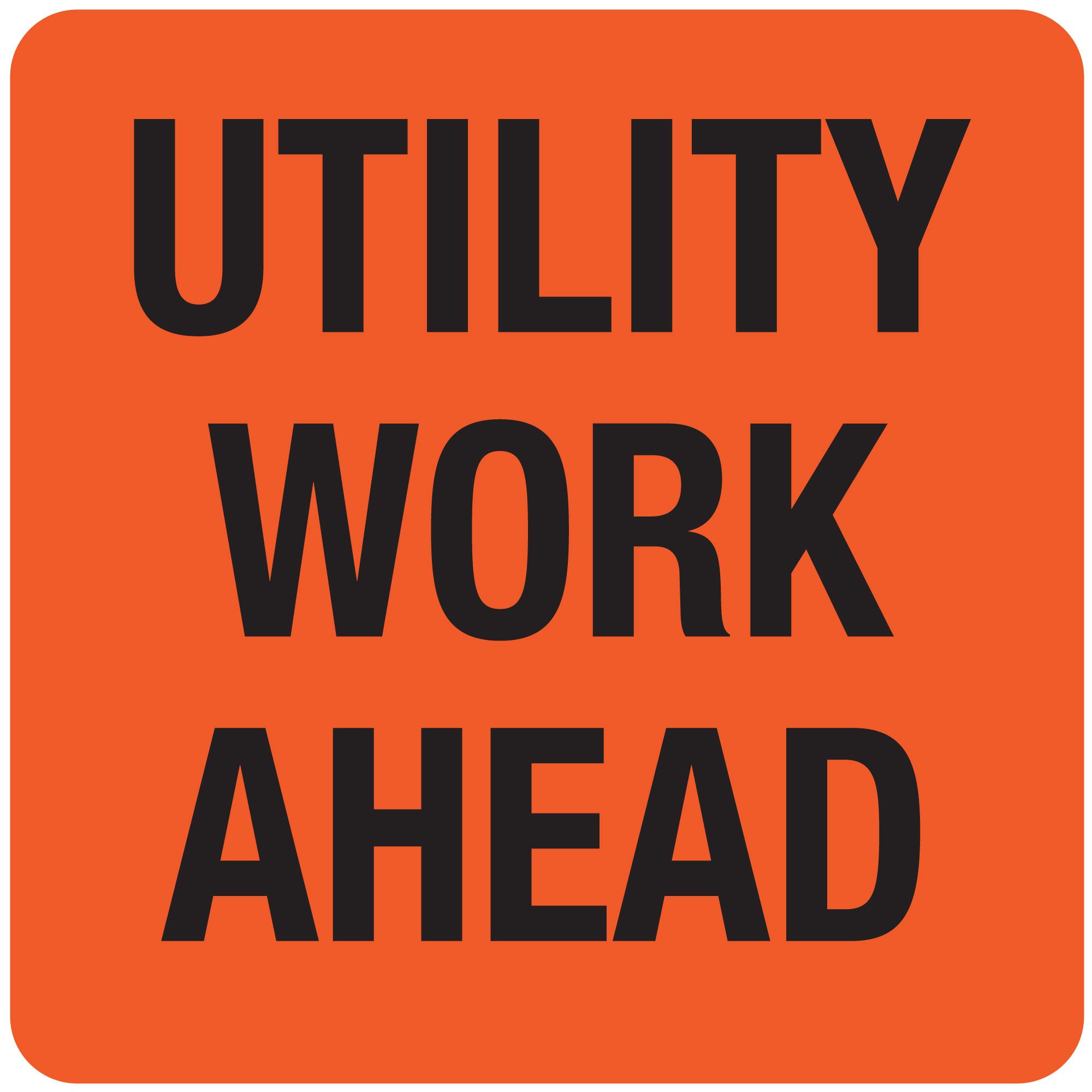 Interchangeable A Frame Sign UTILITY WORK AHEAD