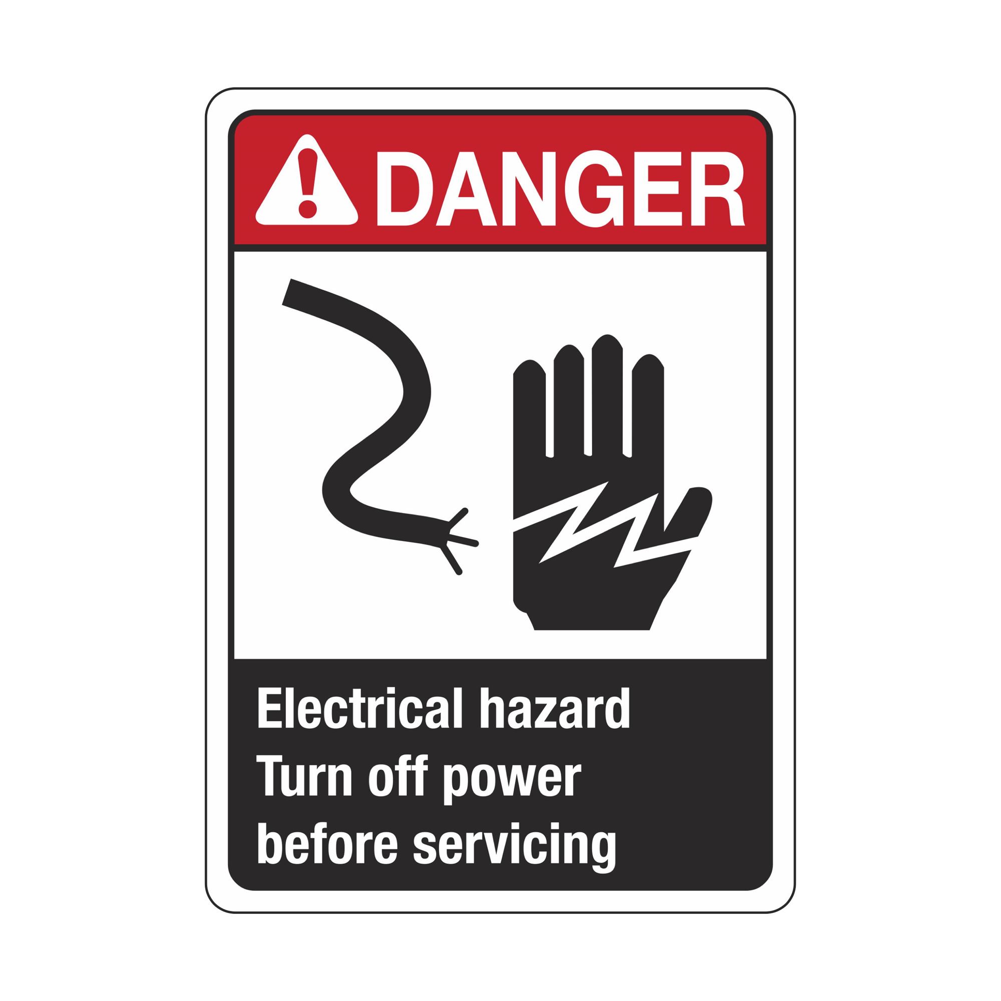 ANSI Danger Electrical Hazard Turn Off Power Sign Carlton Industries