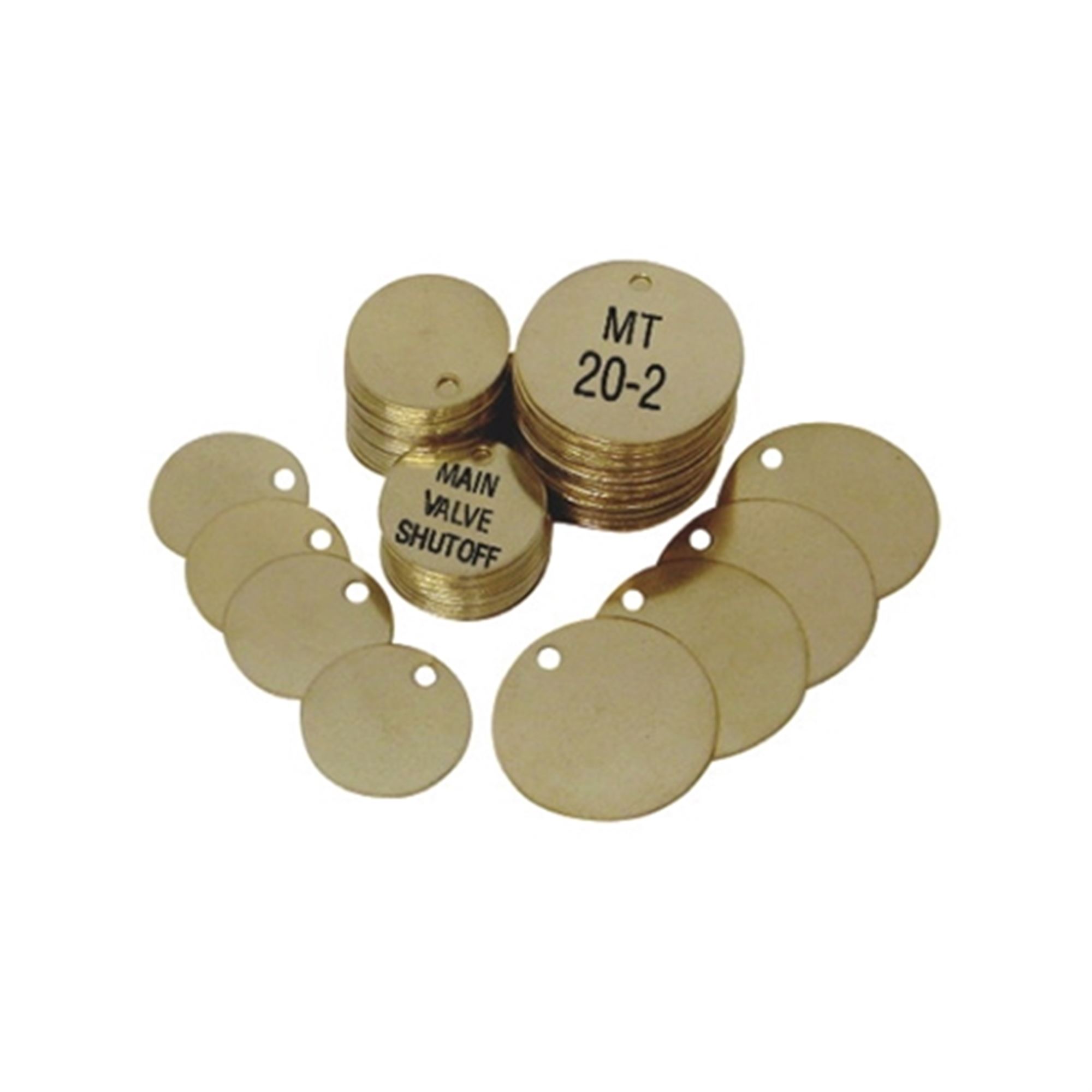 Custom Brass Valve Tags 2" Brass Diameter Carlton Industries