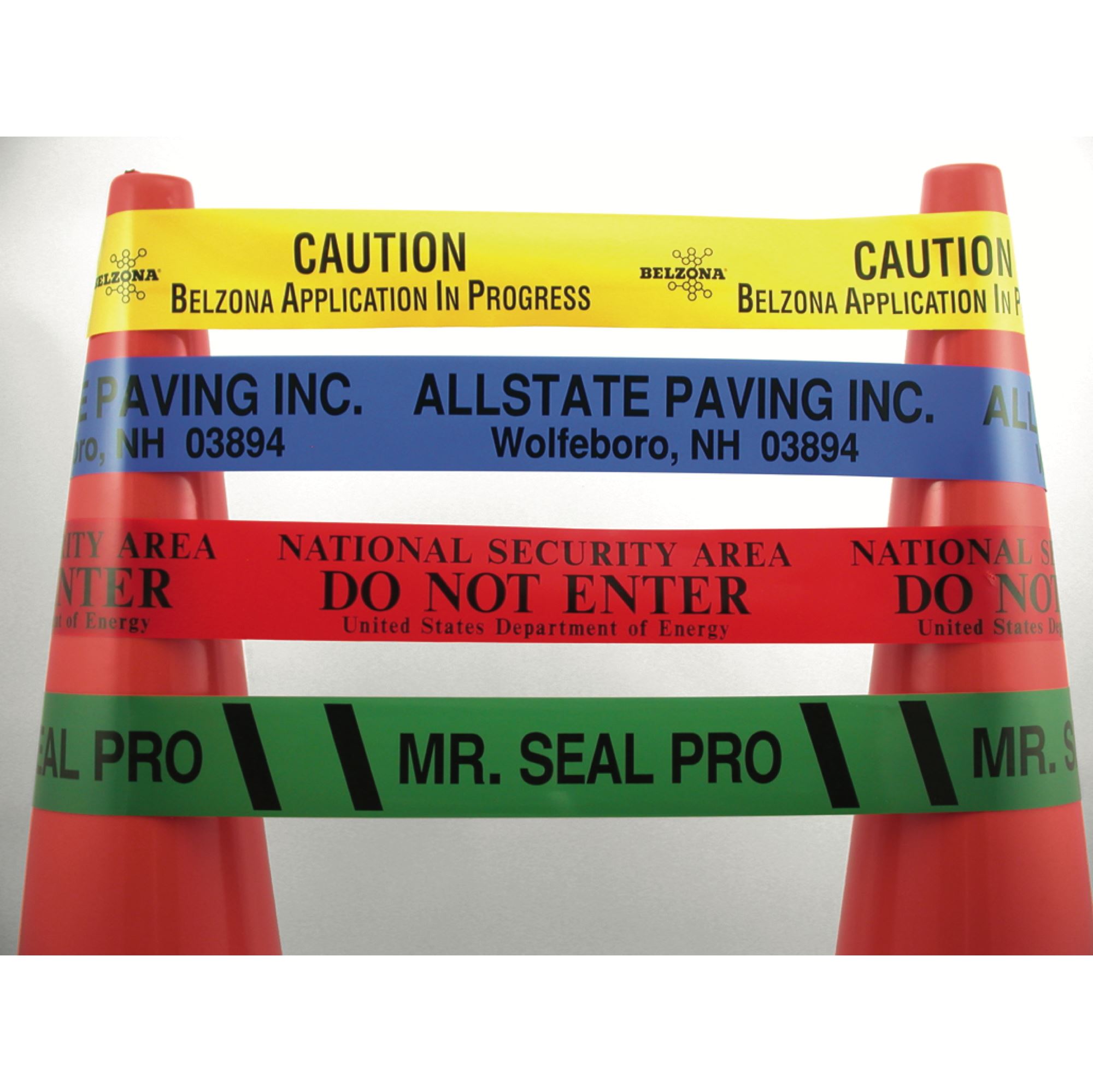 Custom Roll of Barricade Tape 3" x 1000' Carlton Industries