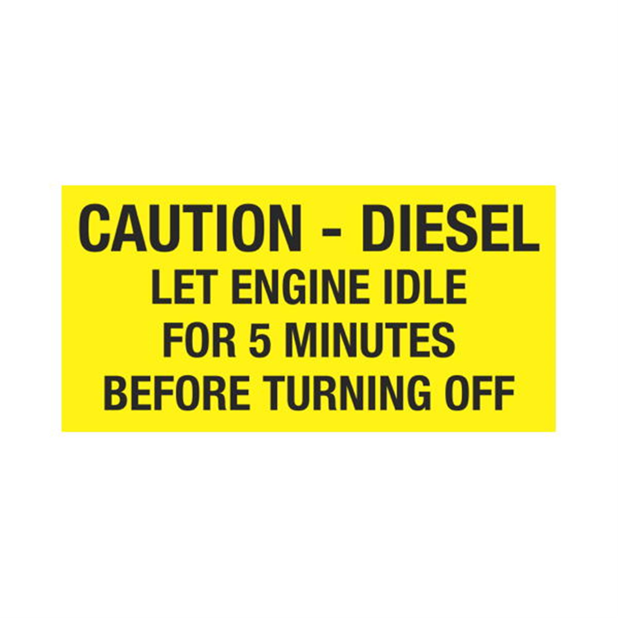 Diesel Let Engine Idle For 5 Min. Before Turning Off 2 x 4 Carlton