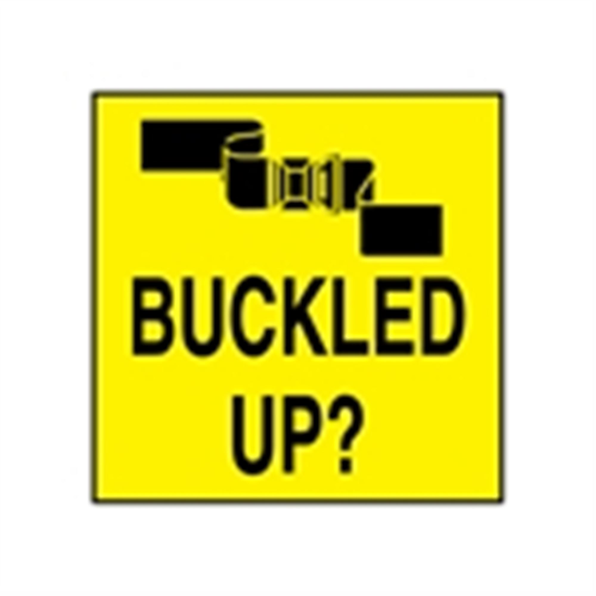 Seat Belt Decals Buckled Up? 2 x 2 Carlton Industries