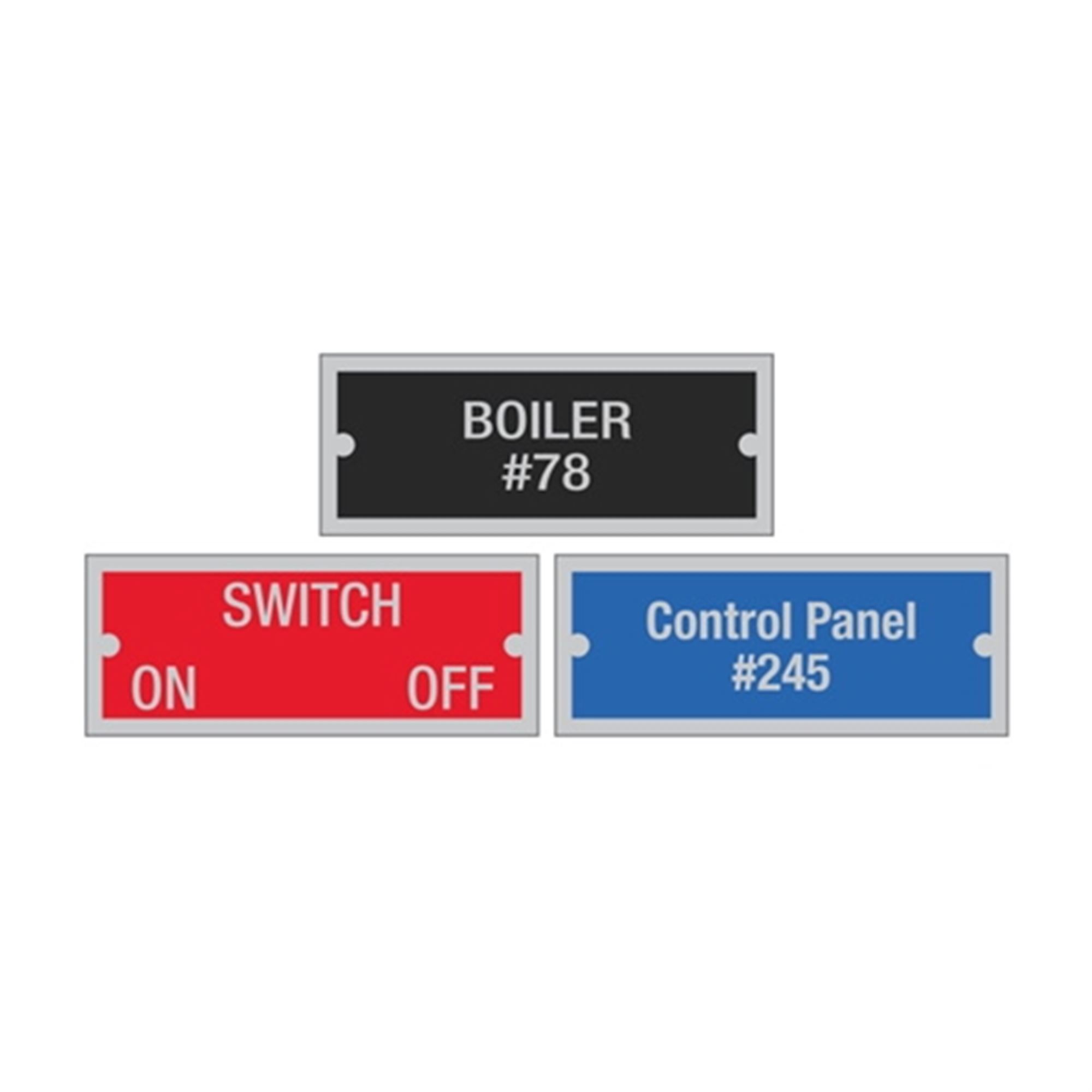 Engraved Aluminum Plates Custom 2 Lines 3 x 1 Carlton Industries