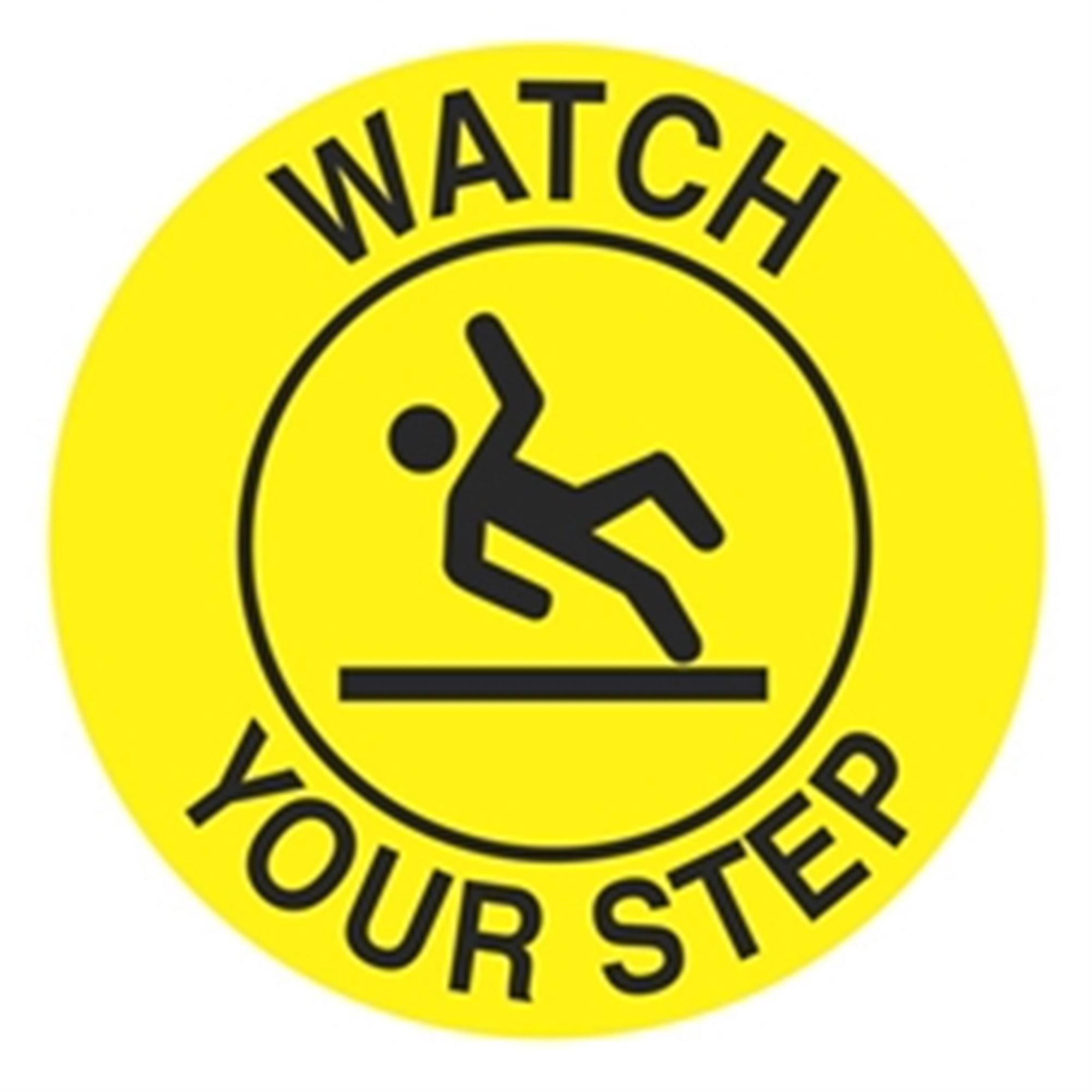 AntiSlip Floor Decals Watch Your Step 18 inch diameter