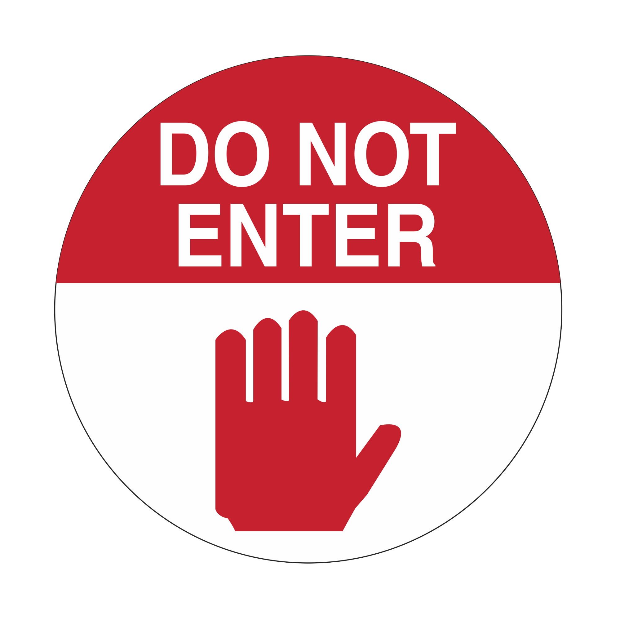 AntiSlip Floor Decals Do Not Enter 18" Diameter Carlton Industries