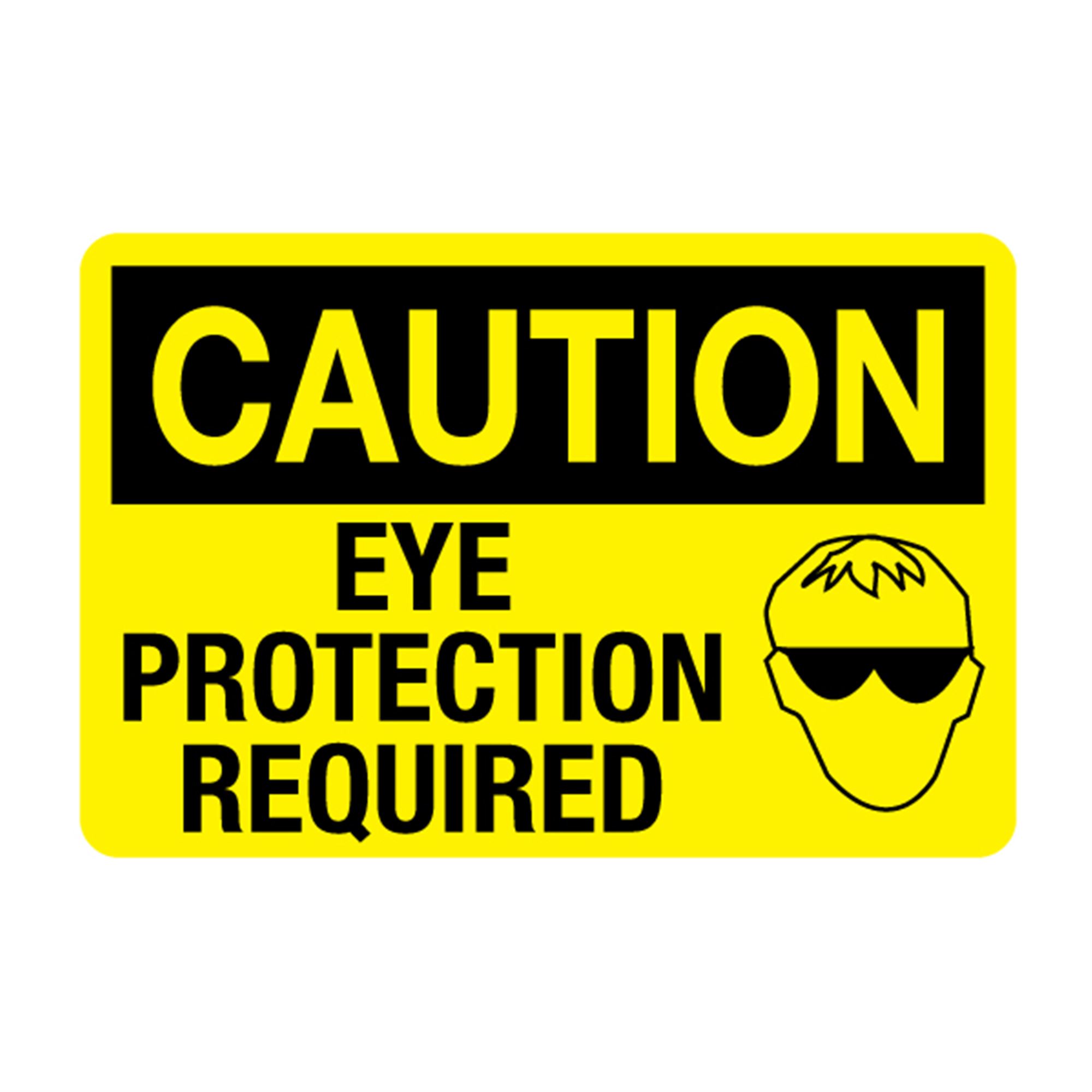 Caution Eye Protection Required Decal Carlton Industries
