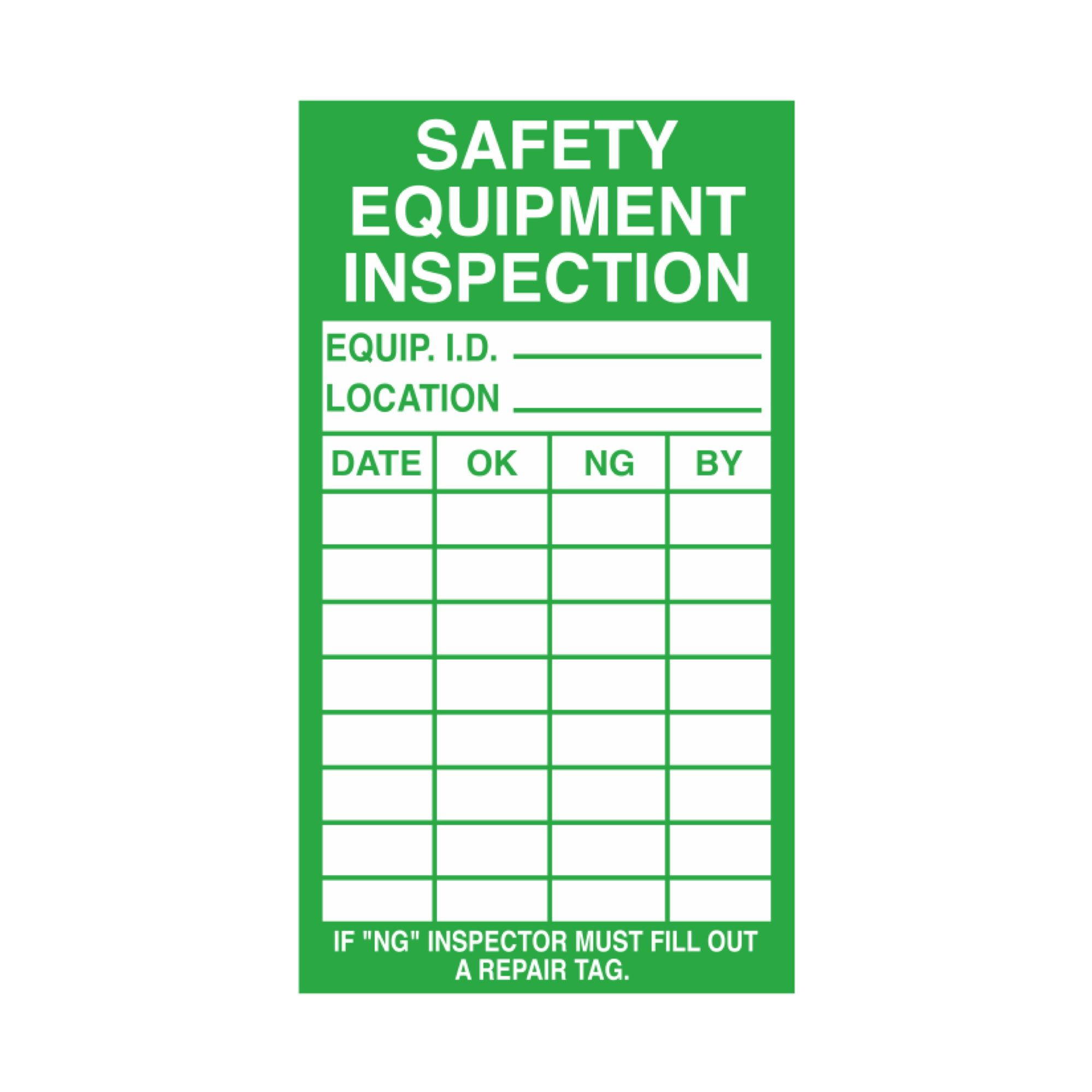 Inspection Service Record Decals Safety Equipment Inspection 2.5 x