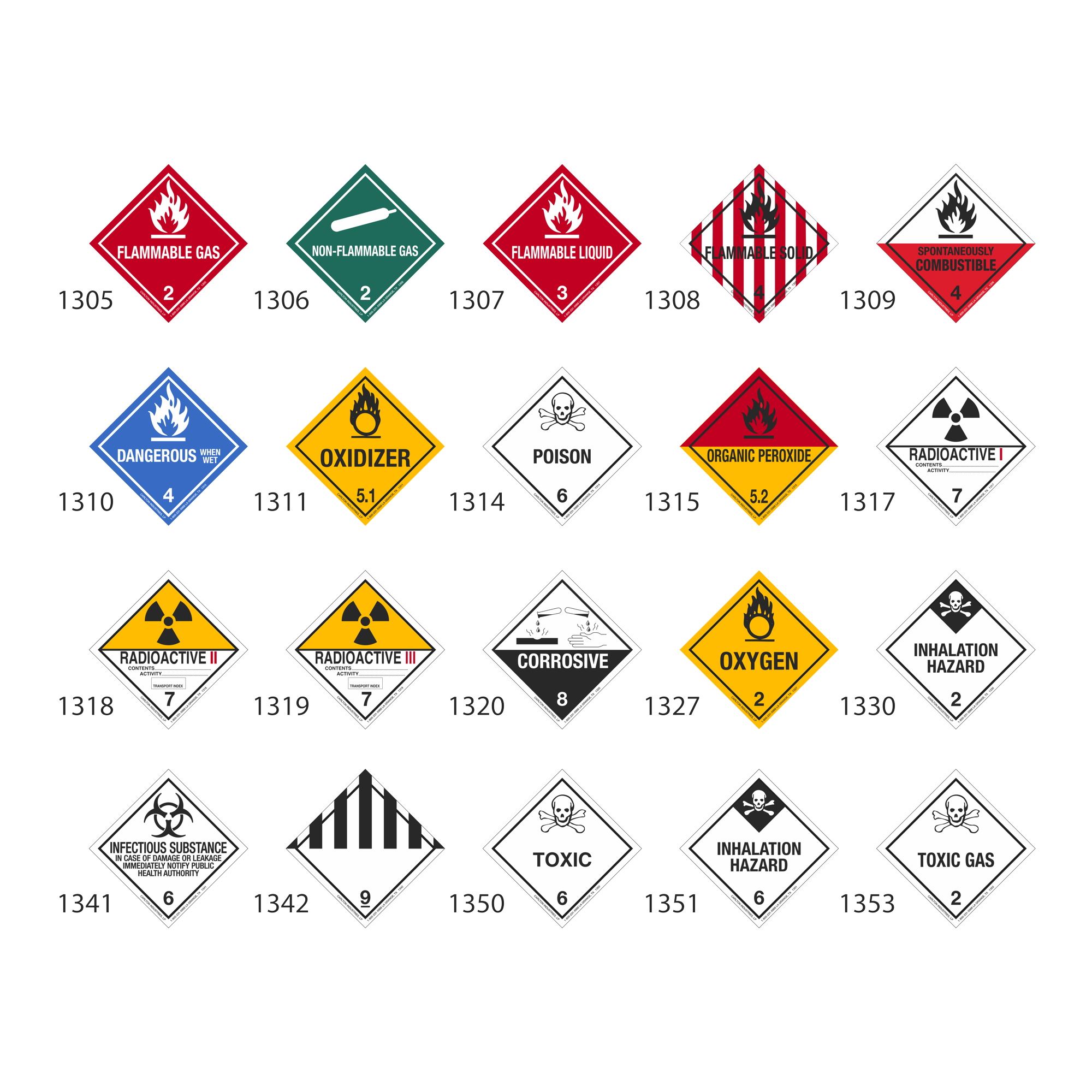 Label Kits Dot Label Kit D.O.T Label Stock Carlton Industries