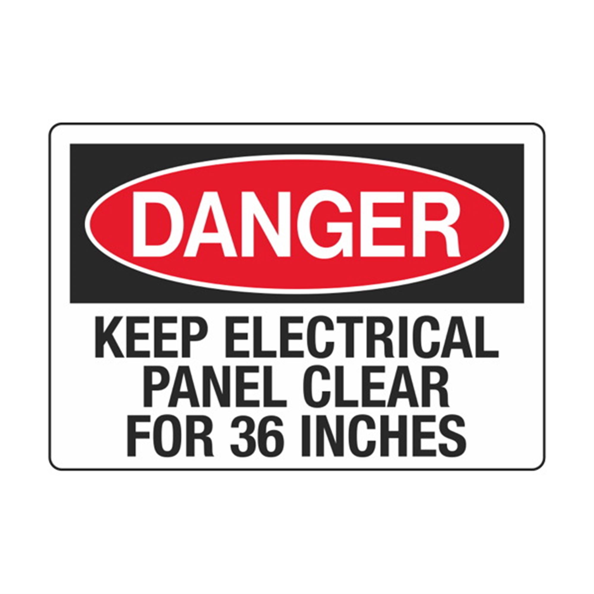Electrical Decals Danger Keep Electrical Panel Clear For 36 Inches 3.