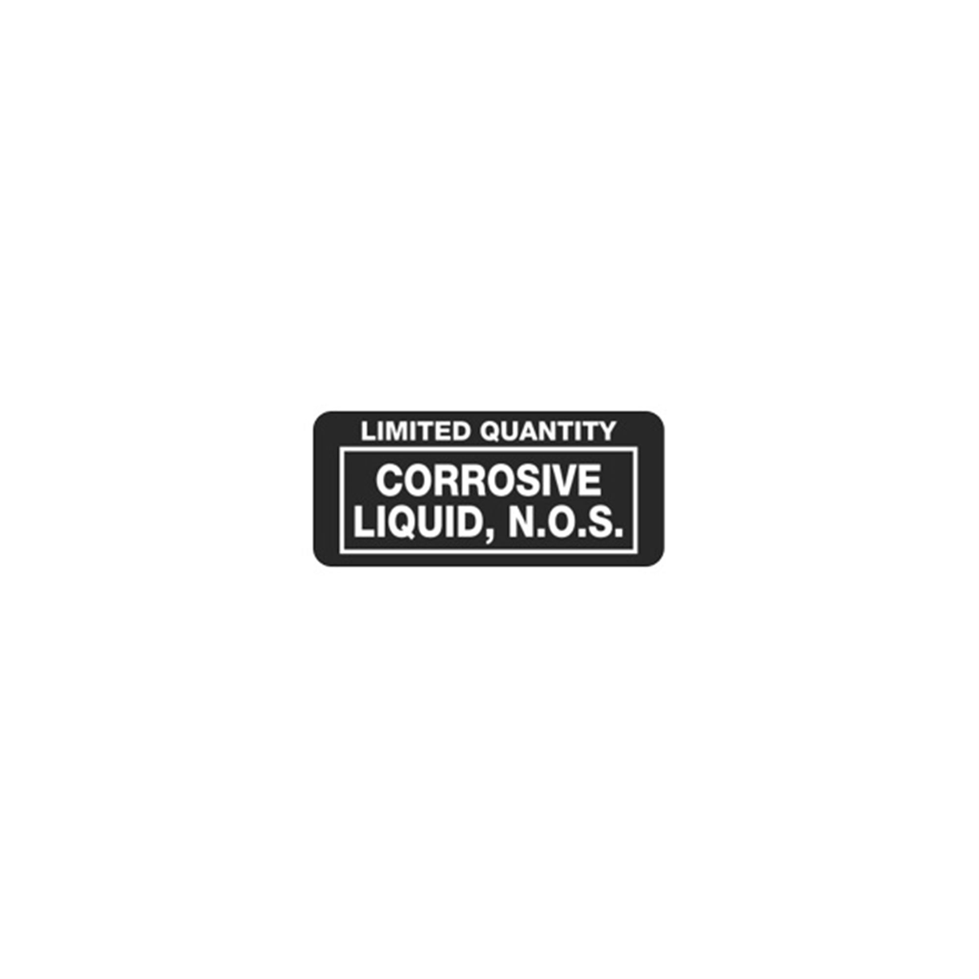 Limited Quantity Labels Corrosive Liquid, N.O.S. 1 x 2 1/4