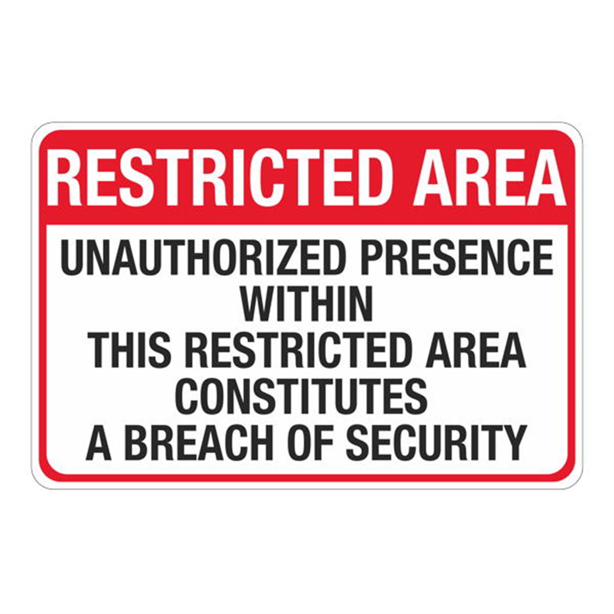 MARSEC - Restricted Area Sign 24