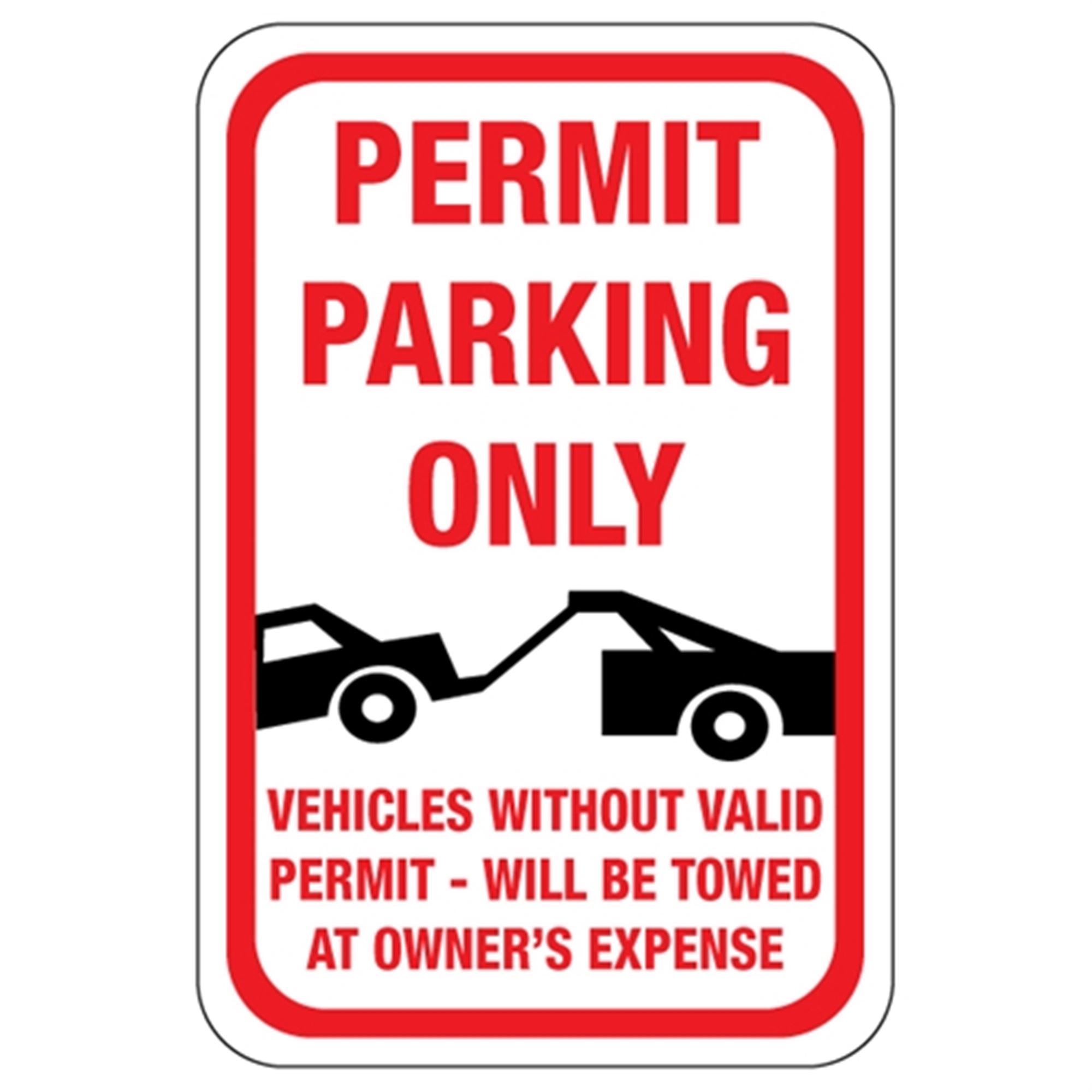 Permit Parking Only 12 x 18 Carlton Industries
