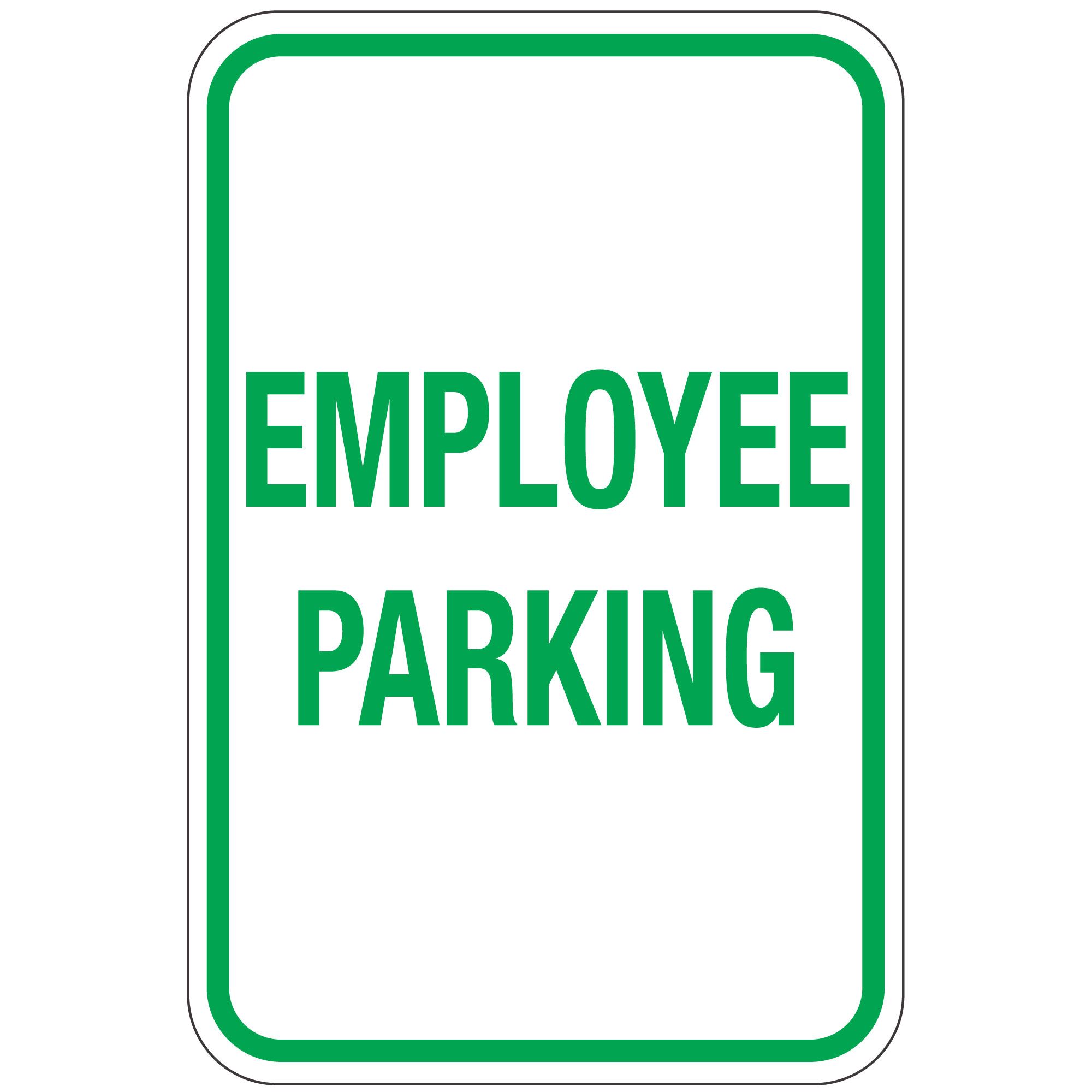Employee Parking Sign 12" x 18" Carlton Industries