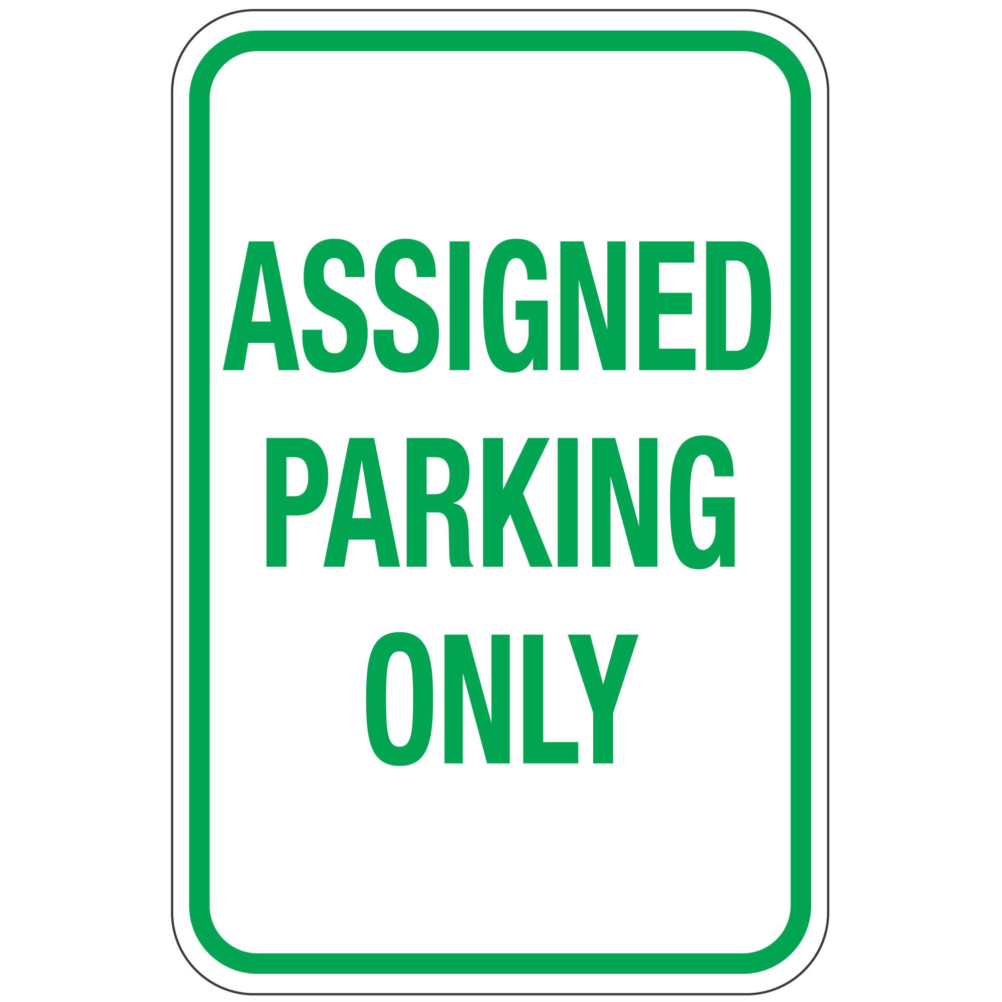 Assigned Parking Only Sign 12x18 Carlton Industries