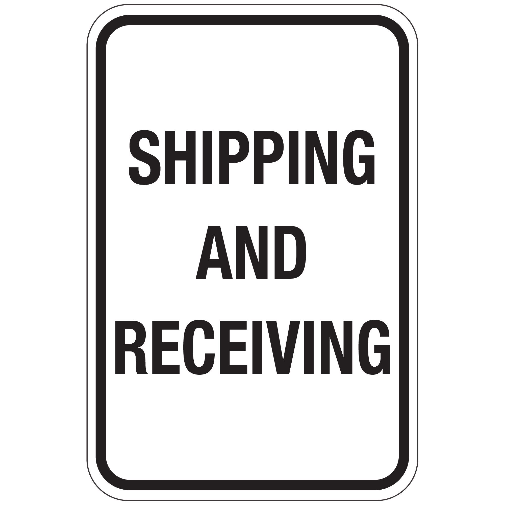Shipping And Receiving Sign 12"x18" Carlton Industries