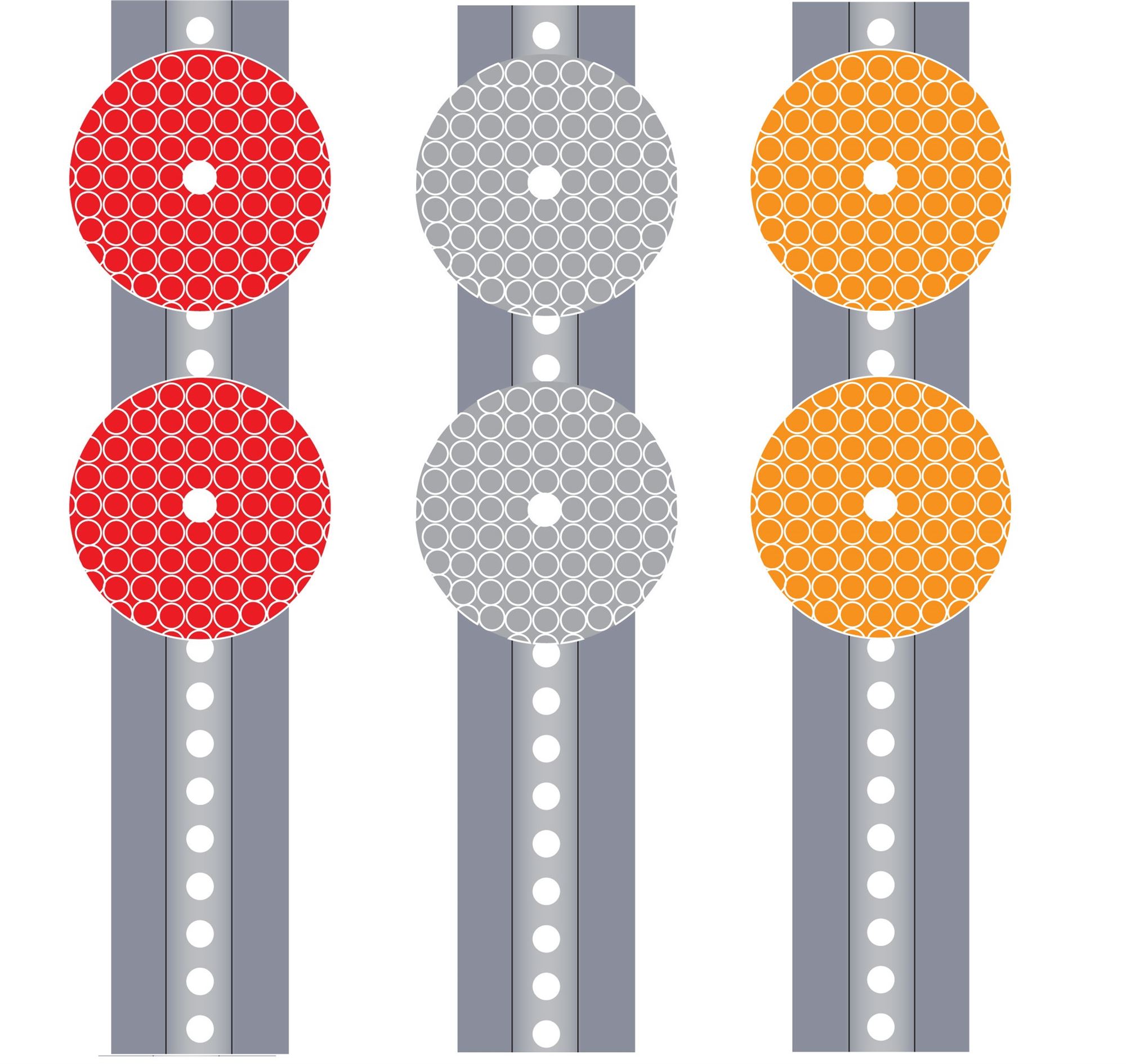 Reflector Post 3 Inch Double w/6ft U Channel Post Carlton Industries