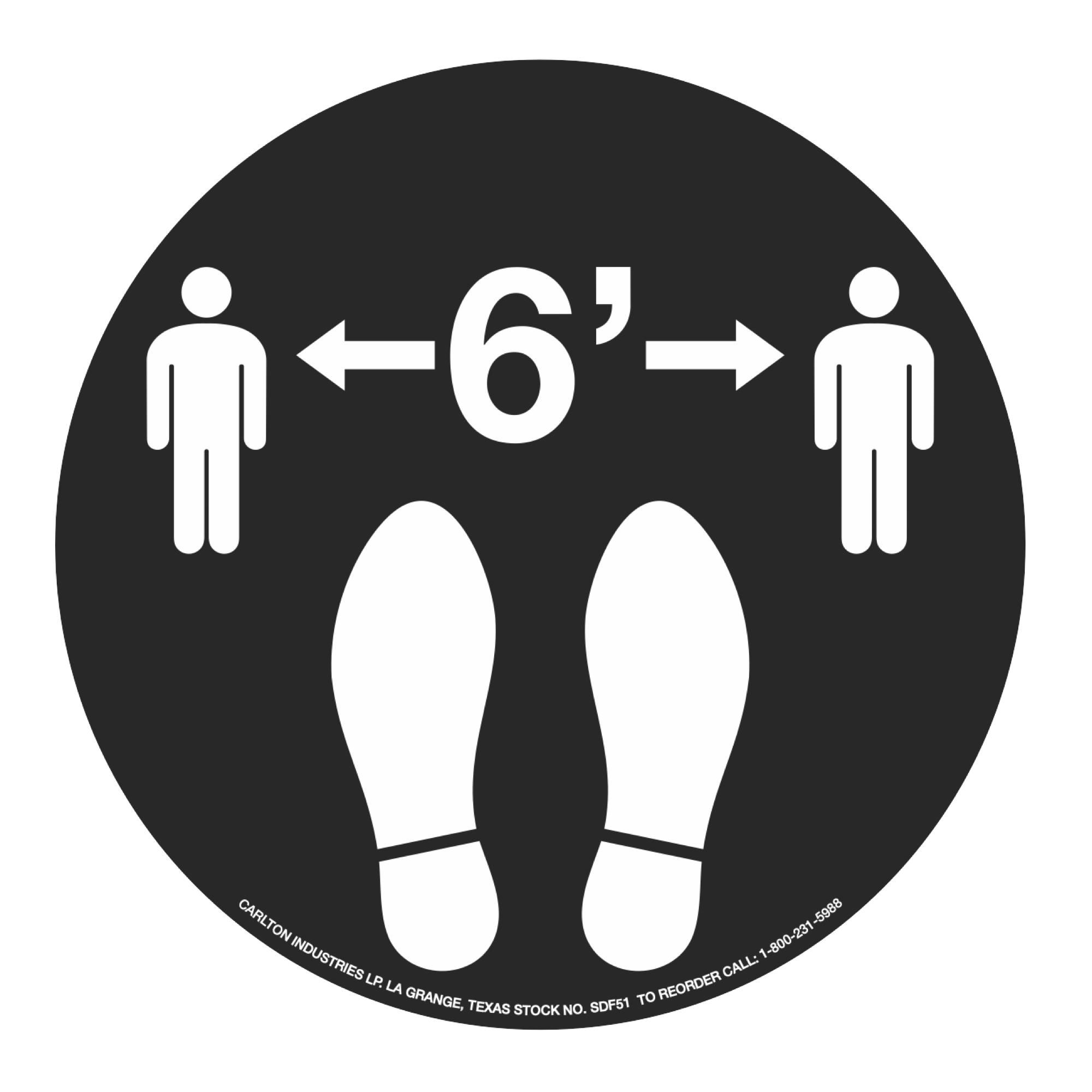 AntiSlip Floor Decals6' Graphic 11" dia. Carlton Industries