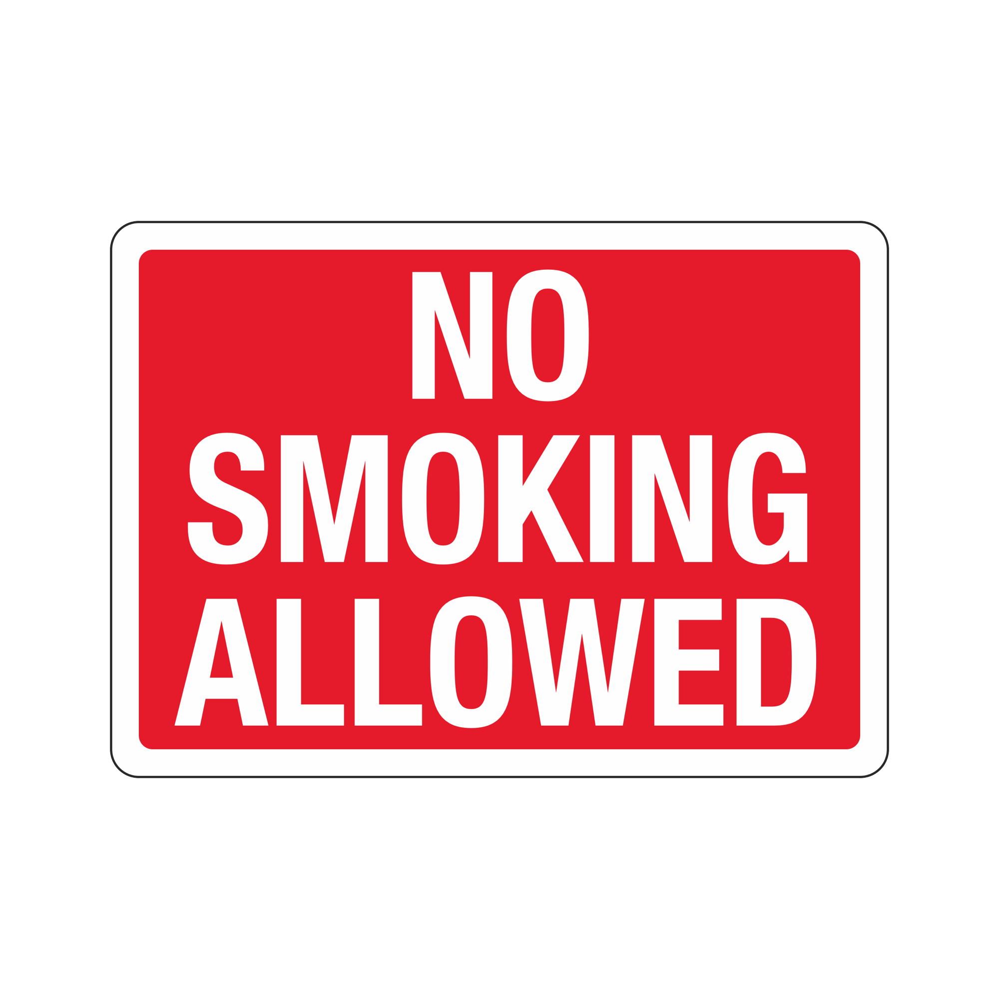No Smoking Allowed Sign Carlton Industries