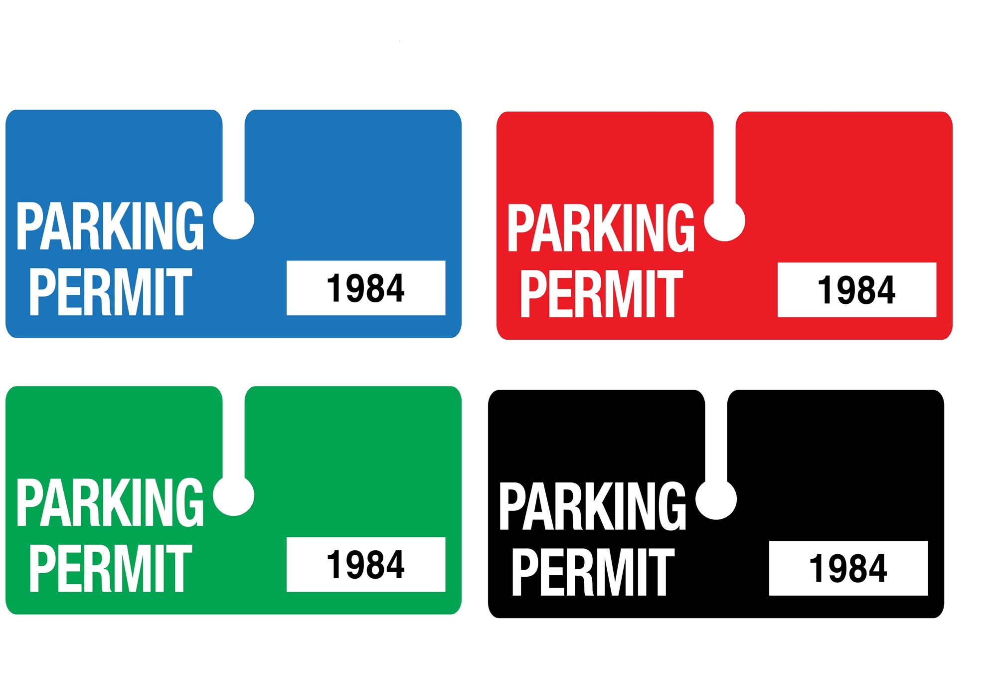 Stock Rearview Mirror Hanging Tags 2" x 4" Carlton Industries