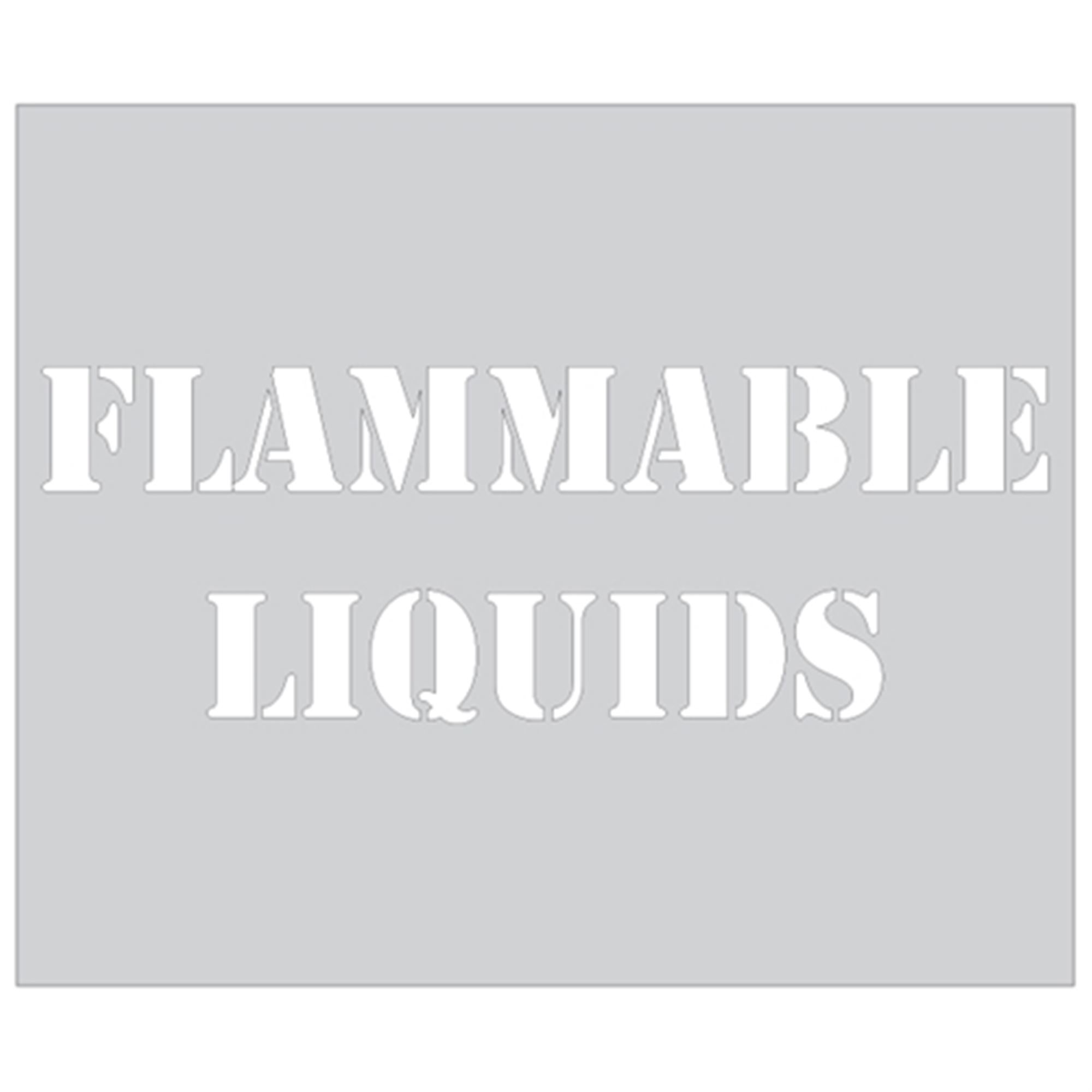 Flammable Liquids Stencil 10 x 12 Carlton Industries