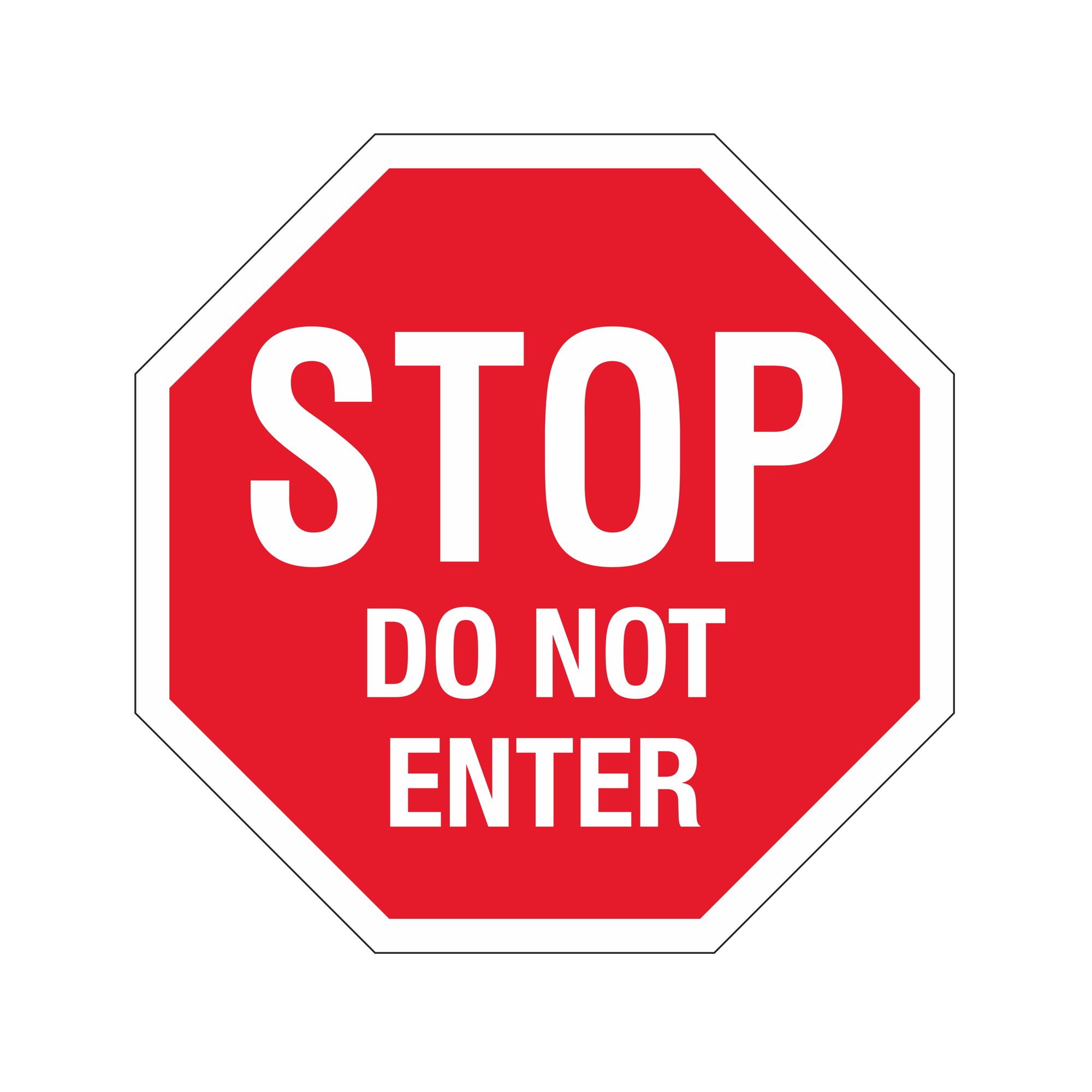 Stop Sign STOP Do Not Enter Carlton Industries
