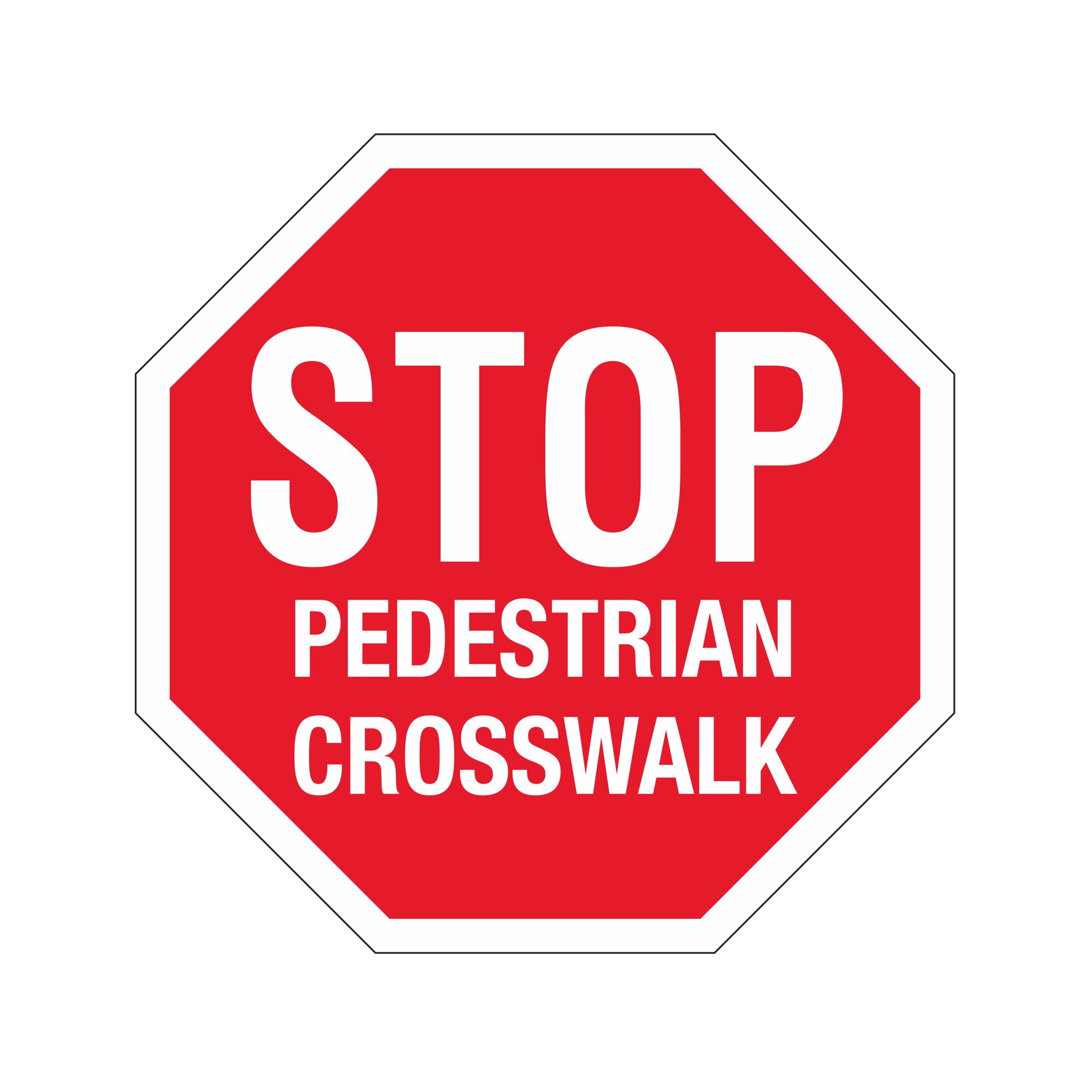 STOP Pedestrian Crosswalk Sign | Carlton Industries