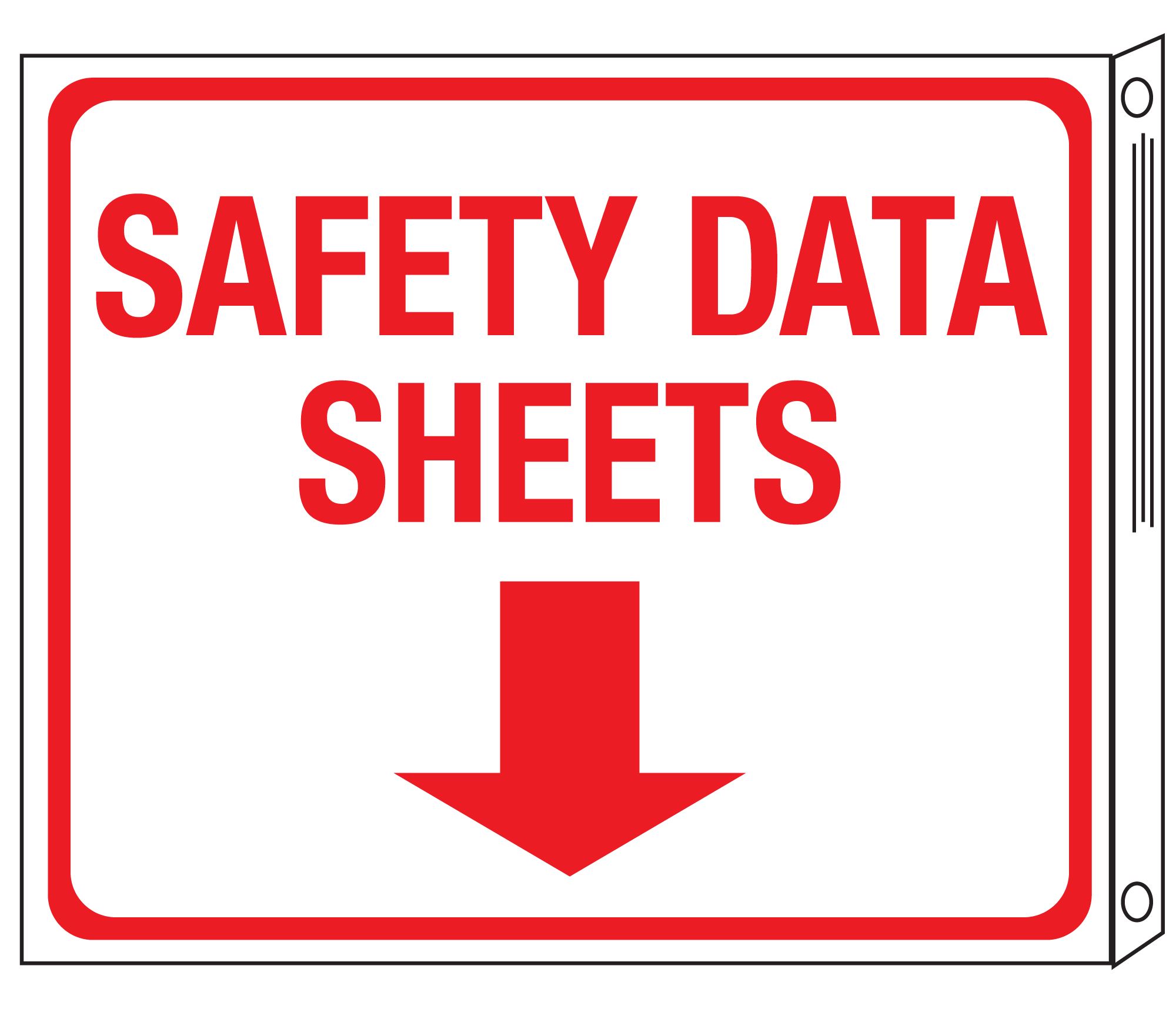 SDS Wall Signs Safety Data Sheets Flange Sign 10x12